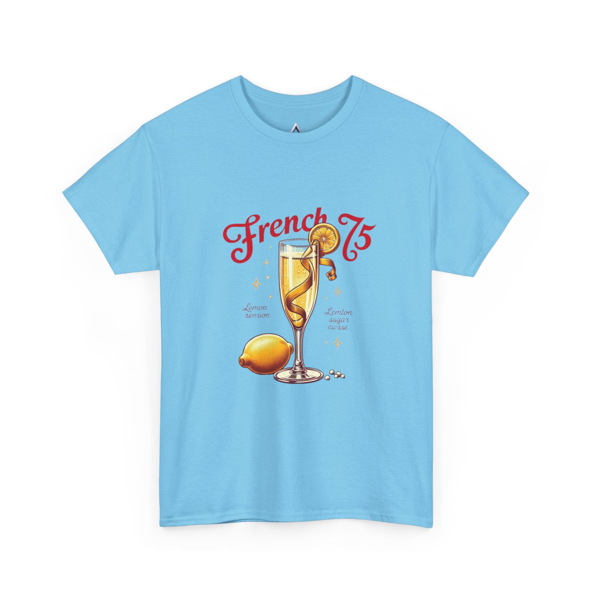 French 75 Cocktail Unisex Heavy Cotton Tee