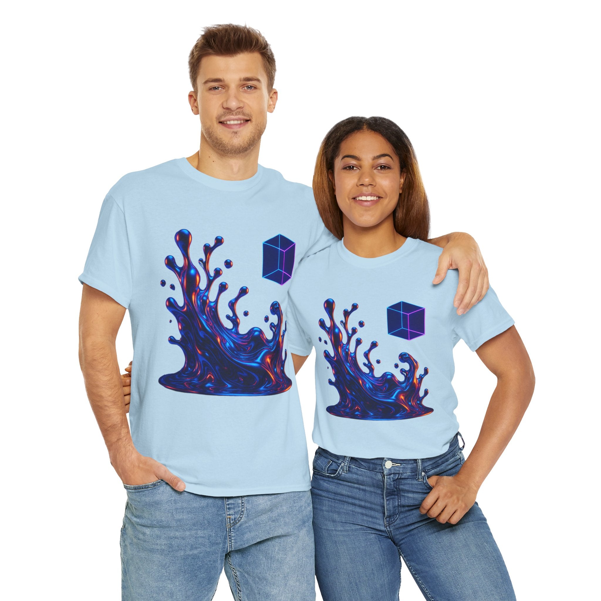 Vibrant Splash Art Unisex Heavy Cotton Tee
