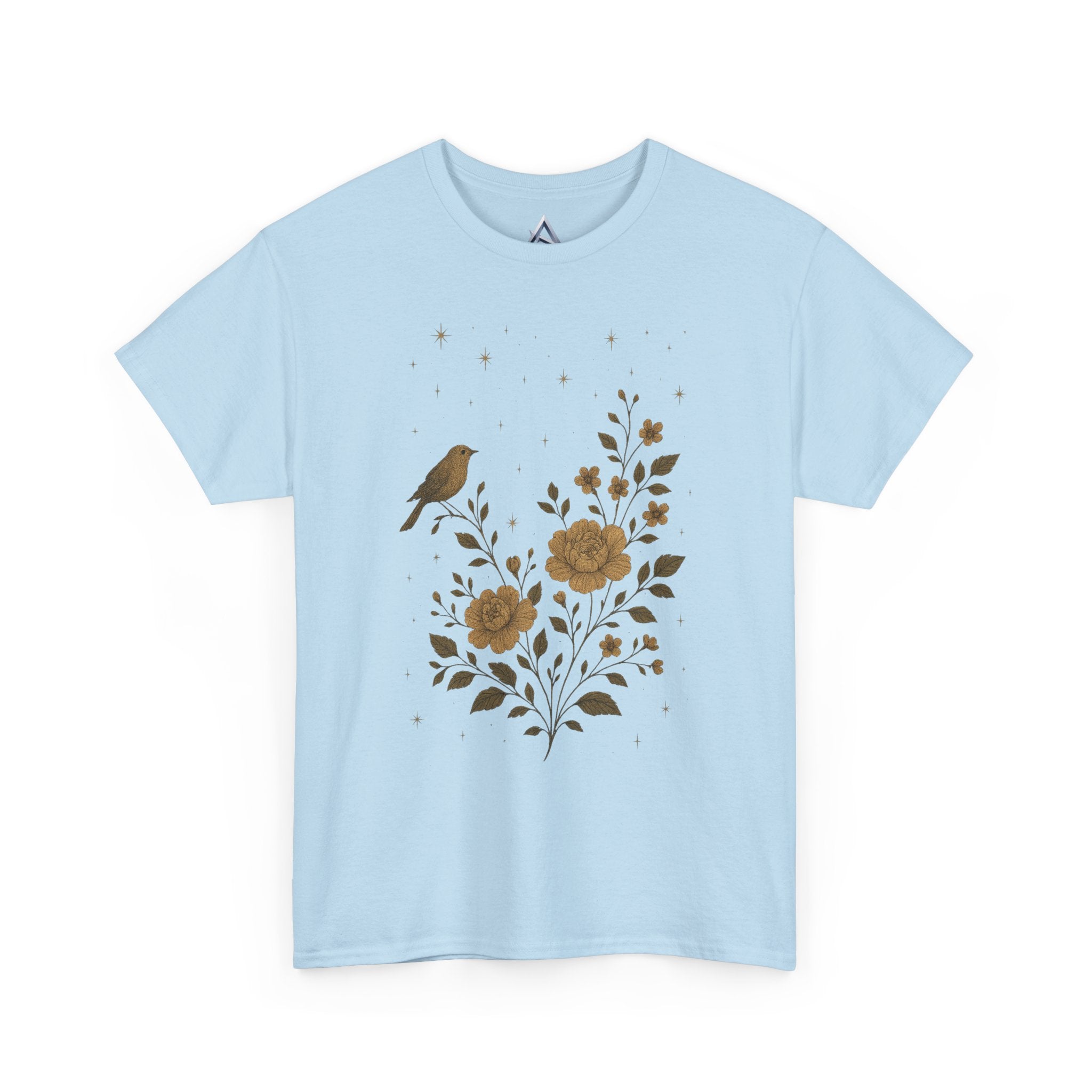 Floral Bird Vintage Aesthetic Unisex Heavy Cotton Tee