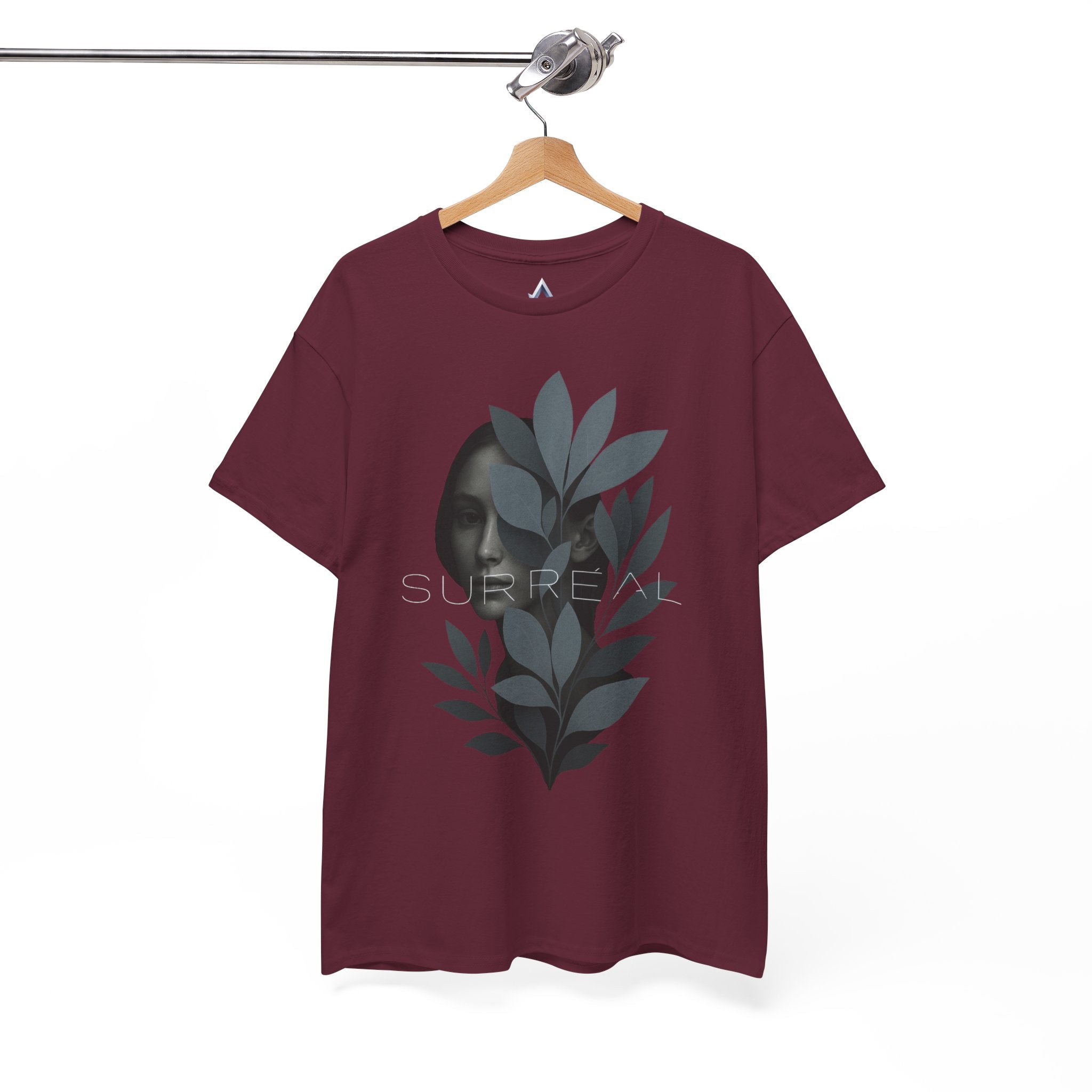 Surreal Leafy Face Heavy Cotton Tee