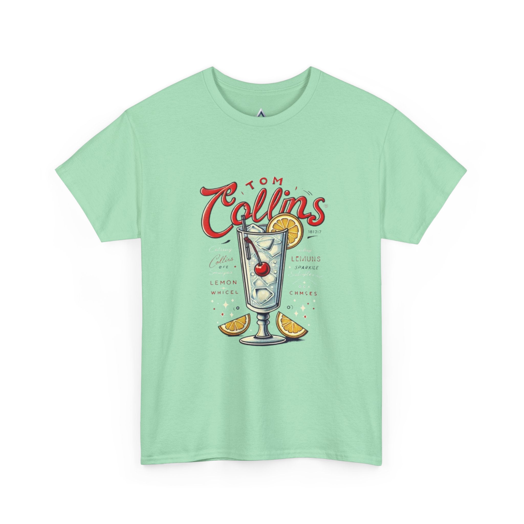 Tom Collins Cocktail Unisex Heavy Cotton Tee