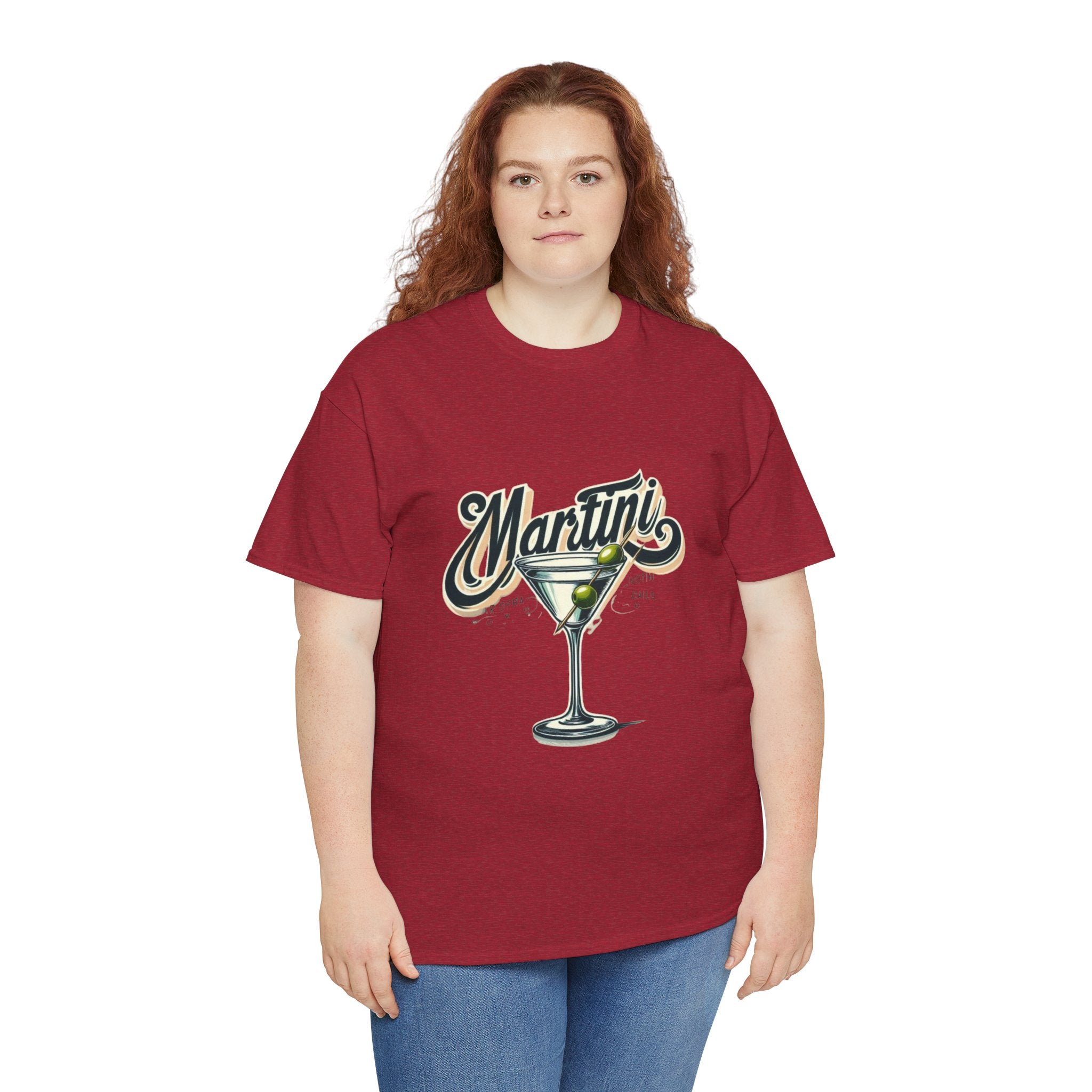 Martini Cocktail Unisex Heavy Cotton Tee