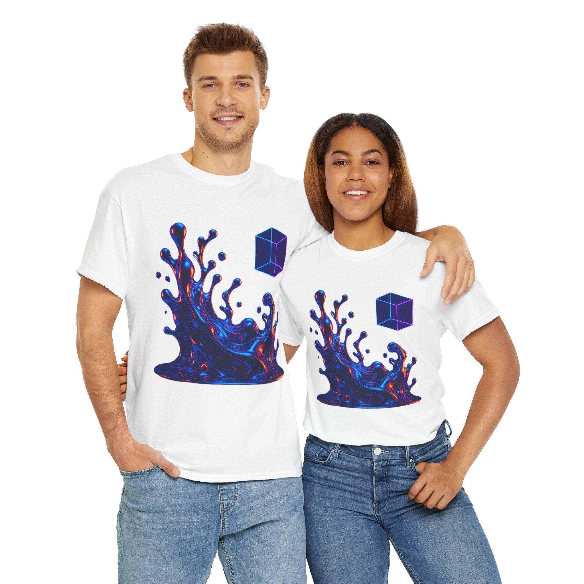 Vibrant Splash Art Unisex Heavy Cotton Tee