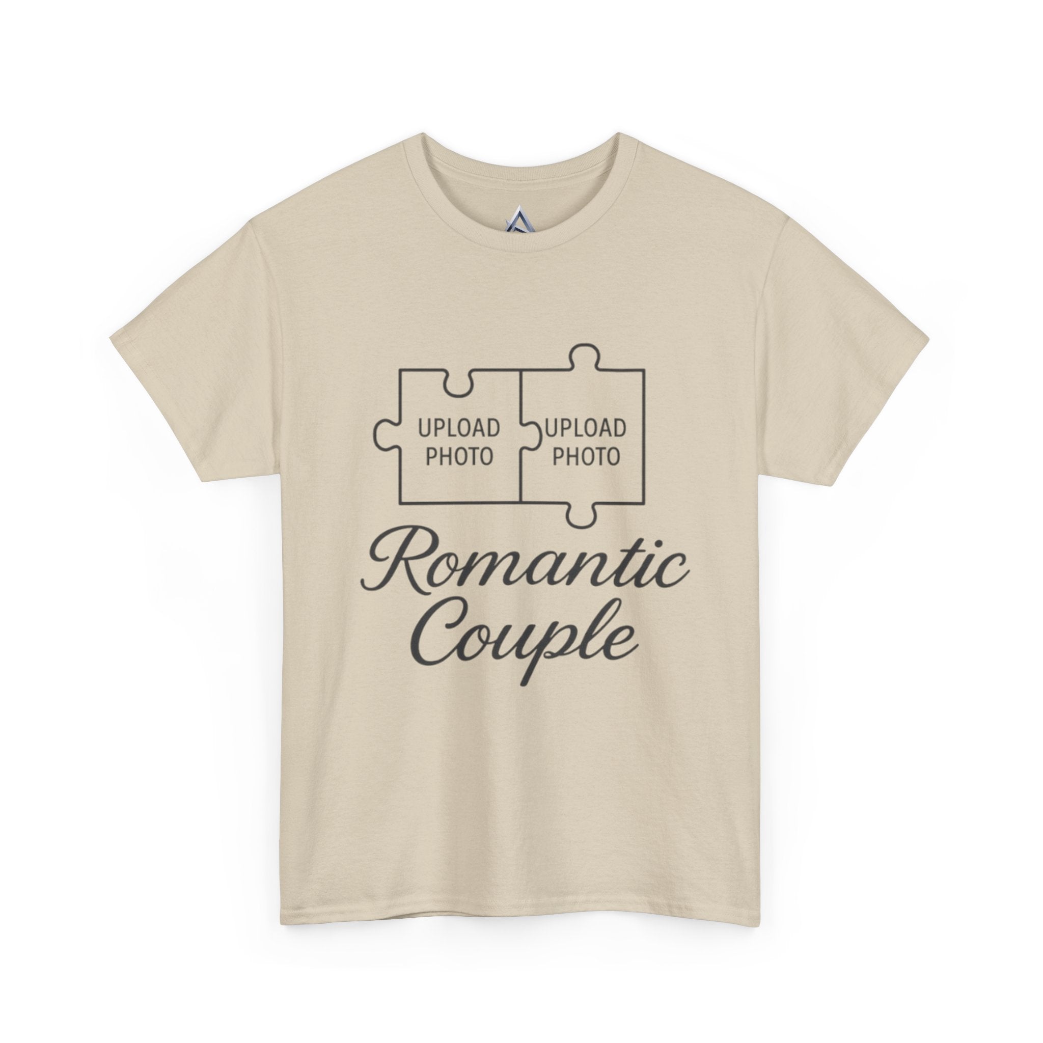 Romantic Couple Puzzle Custom Heavy Cotton Tee