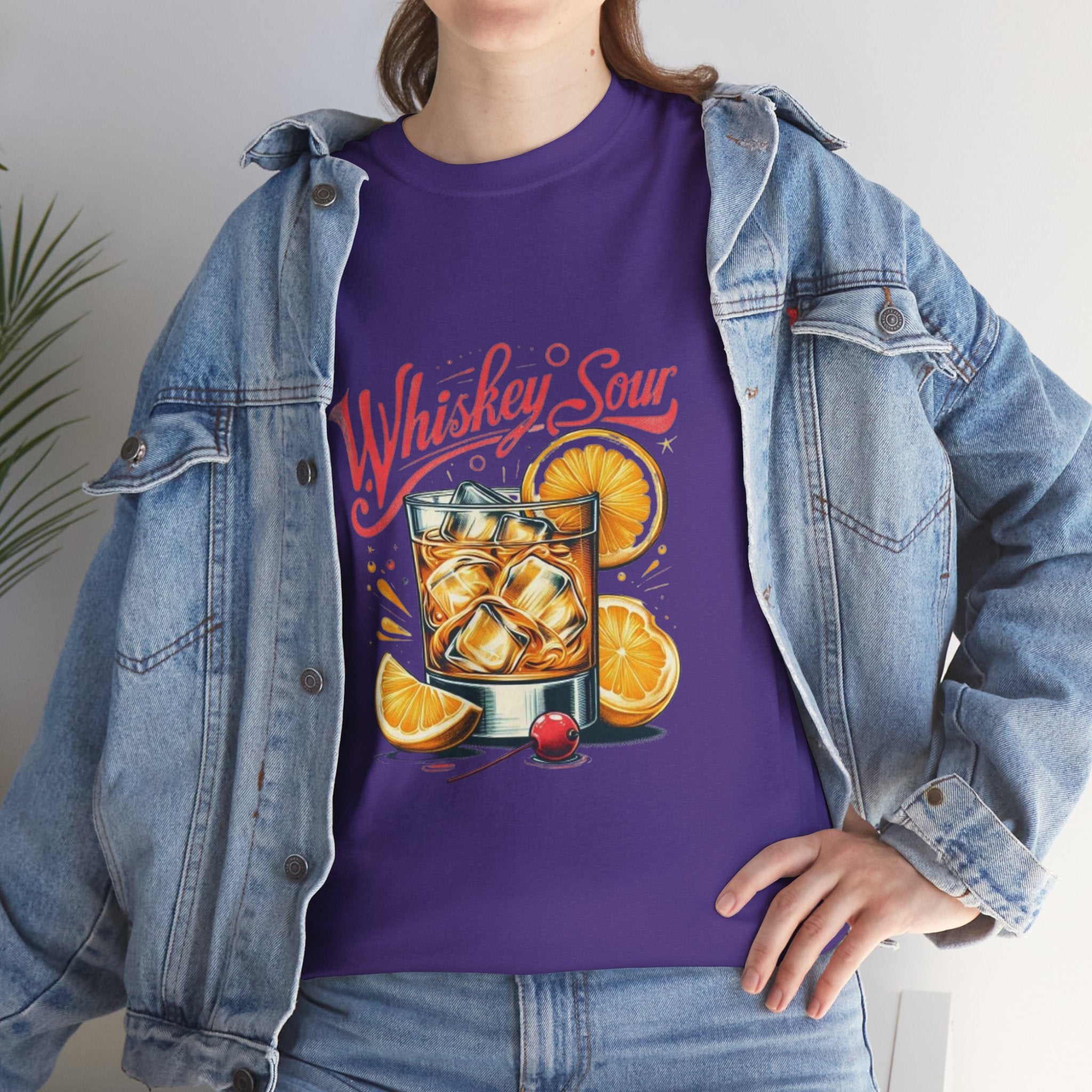 Whiskey Sour Cocktail Unisex Heavy Cotton Tee