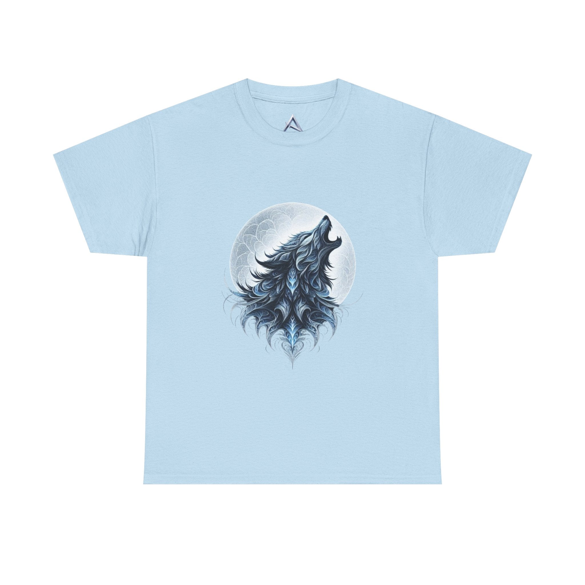 Moonlit Wolf Graphic Unisex Heavy Cotton Tee