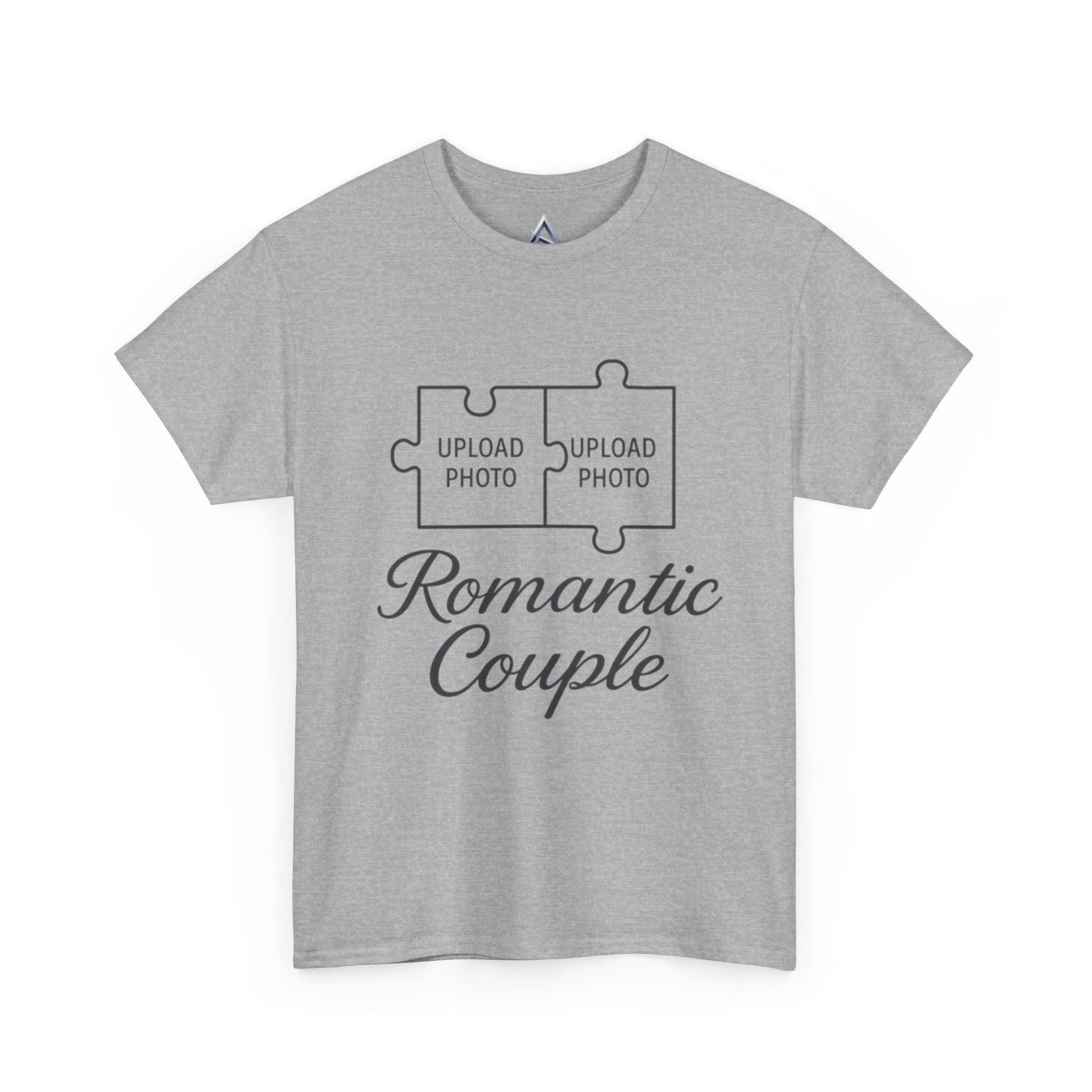 Romantic Couple Puzzle Custom Heavy Cotton Tee