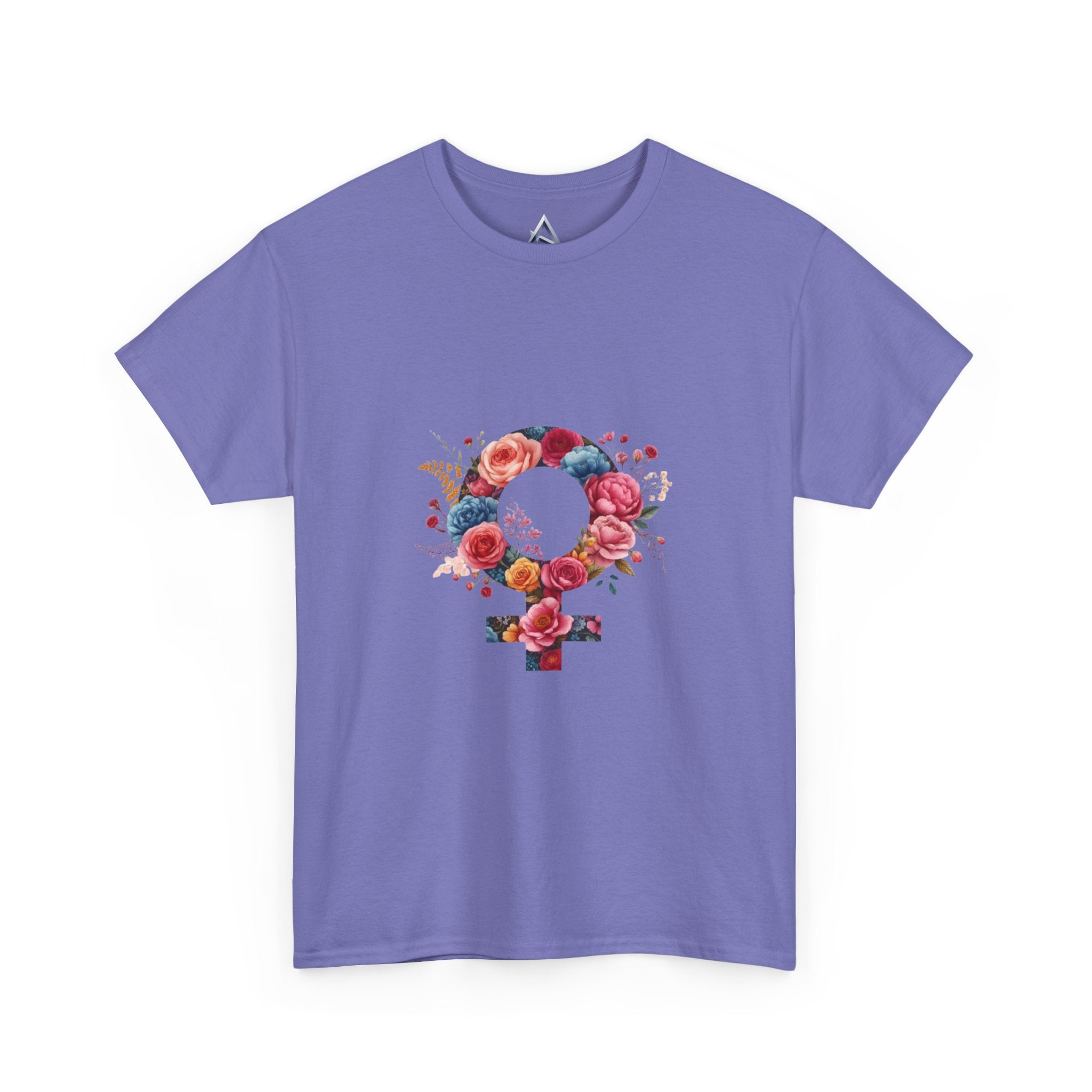 Floral Feminist Empowering Statement Heavy Cotton Custom Tee