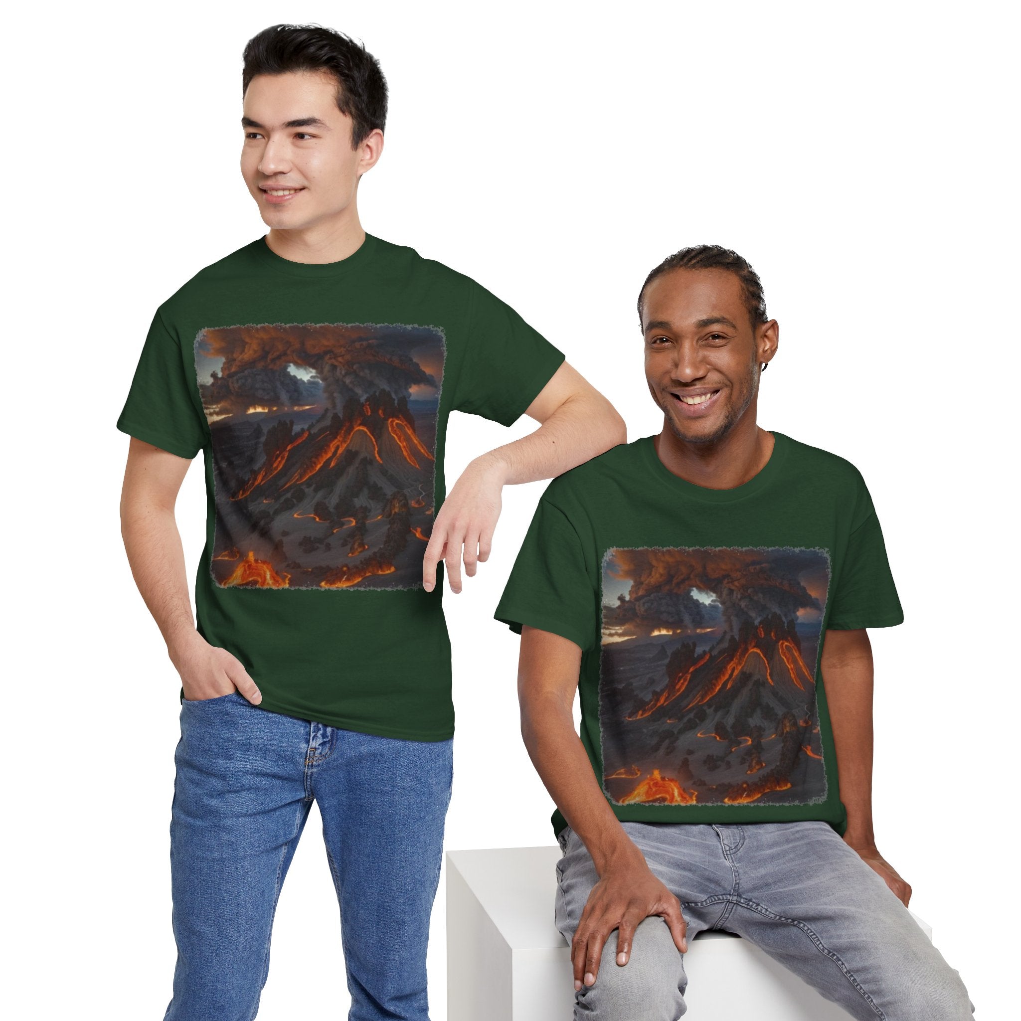 Volcanic Eruption Unisex Heavy Cotton Tee