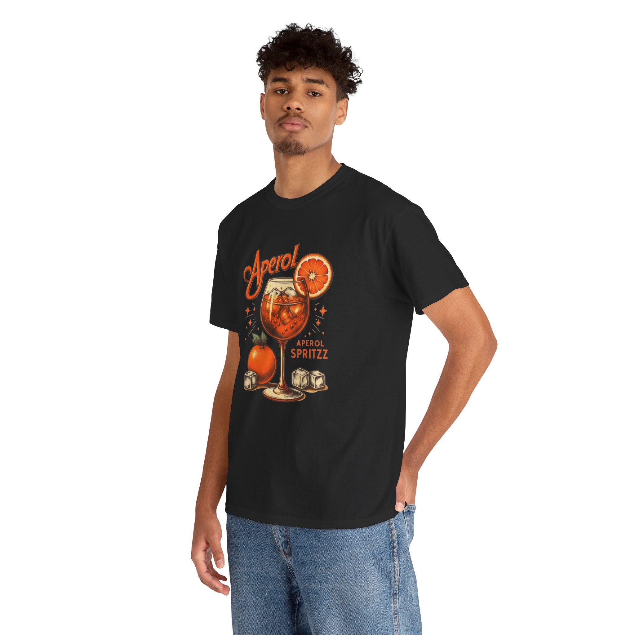Aperol Spritz Cocktail Unisex Heavy Cotton Tee