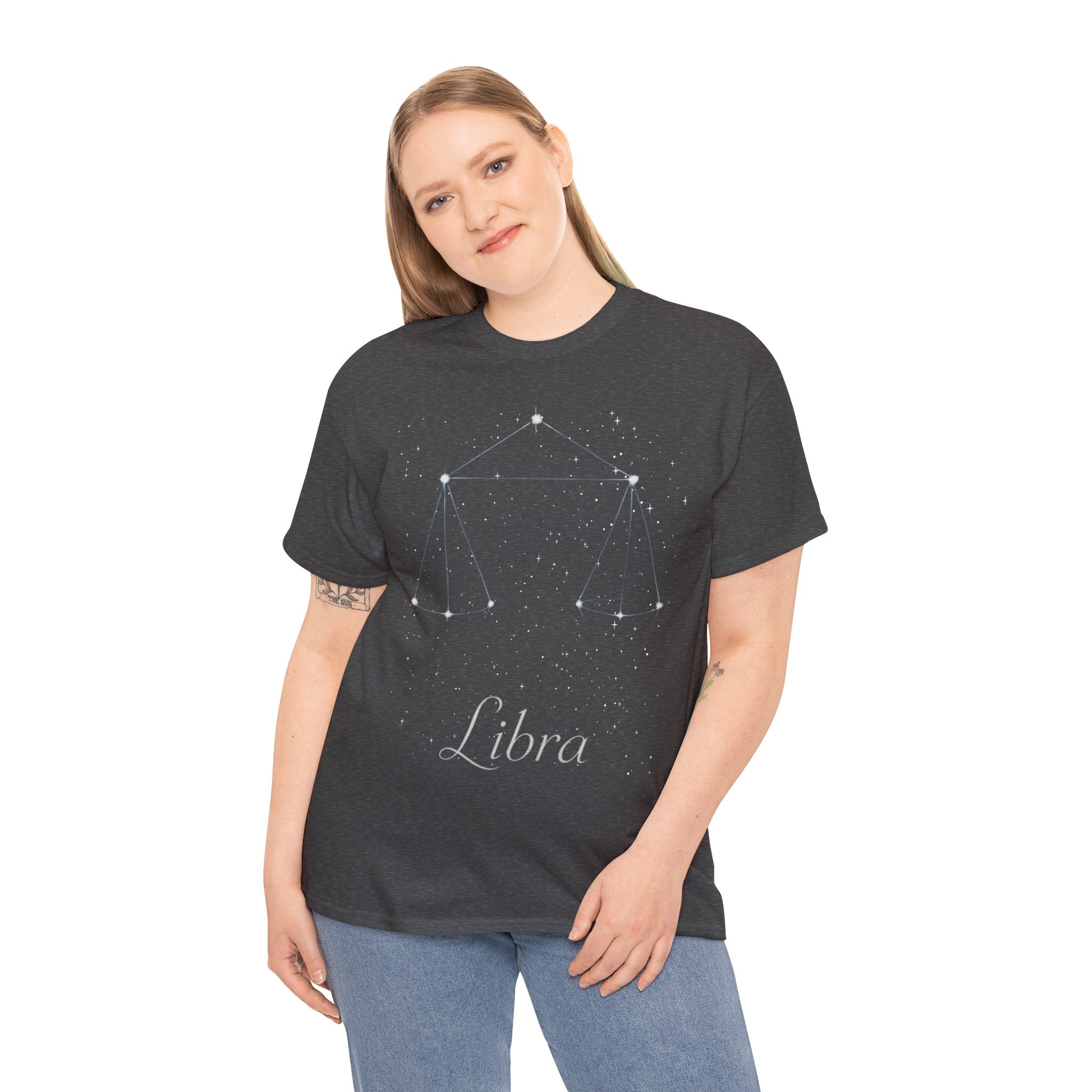 Libra Constellation Unisex Heavy Cotton Tee