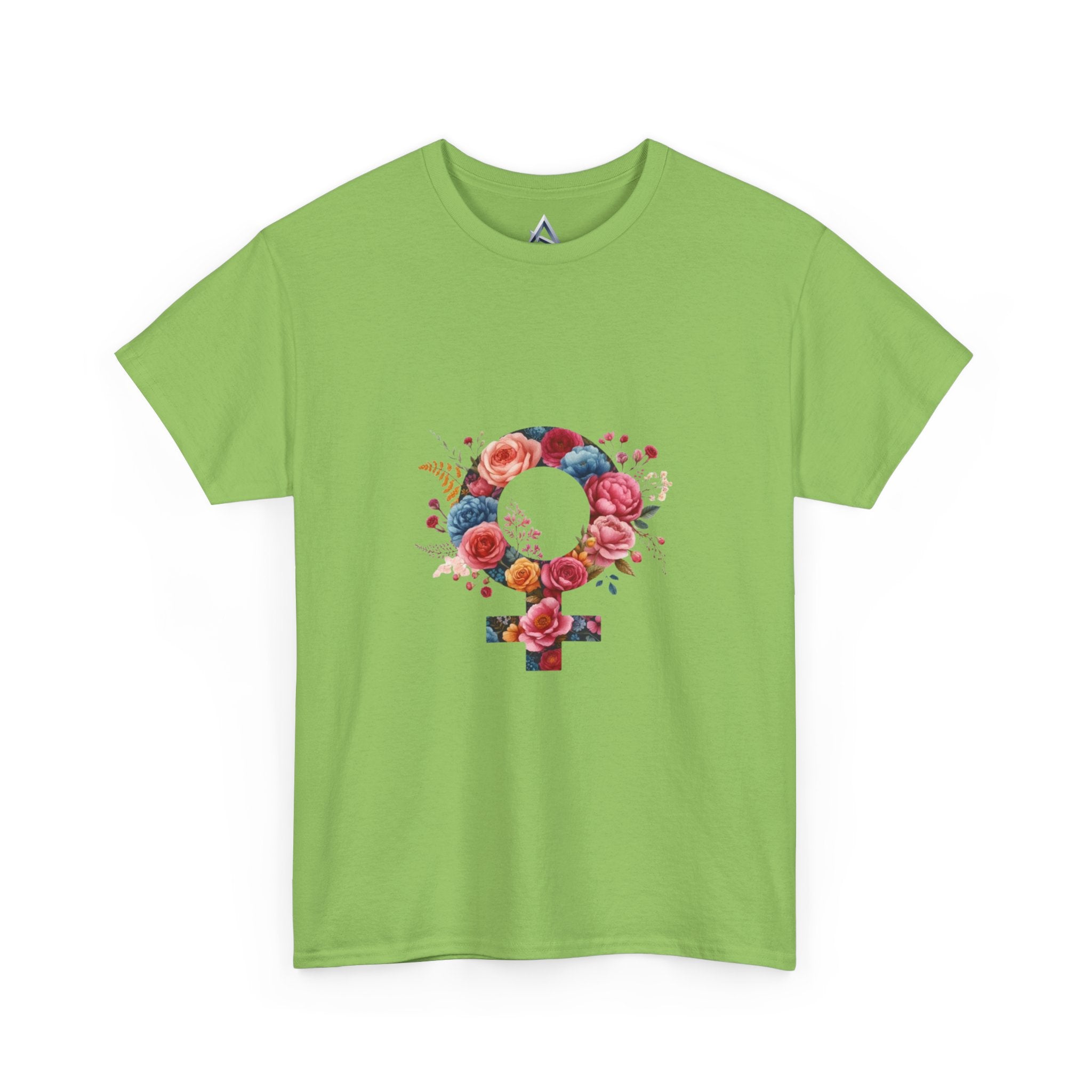 Floral Feminist Empowering Statement Heavy Cotton Custom Tee