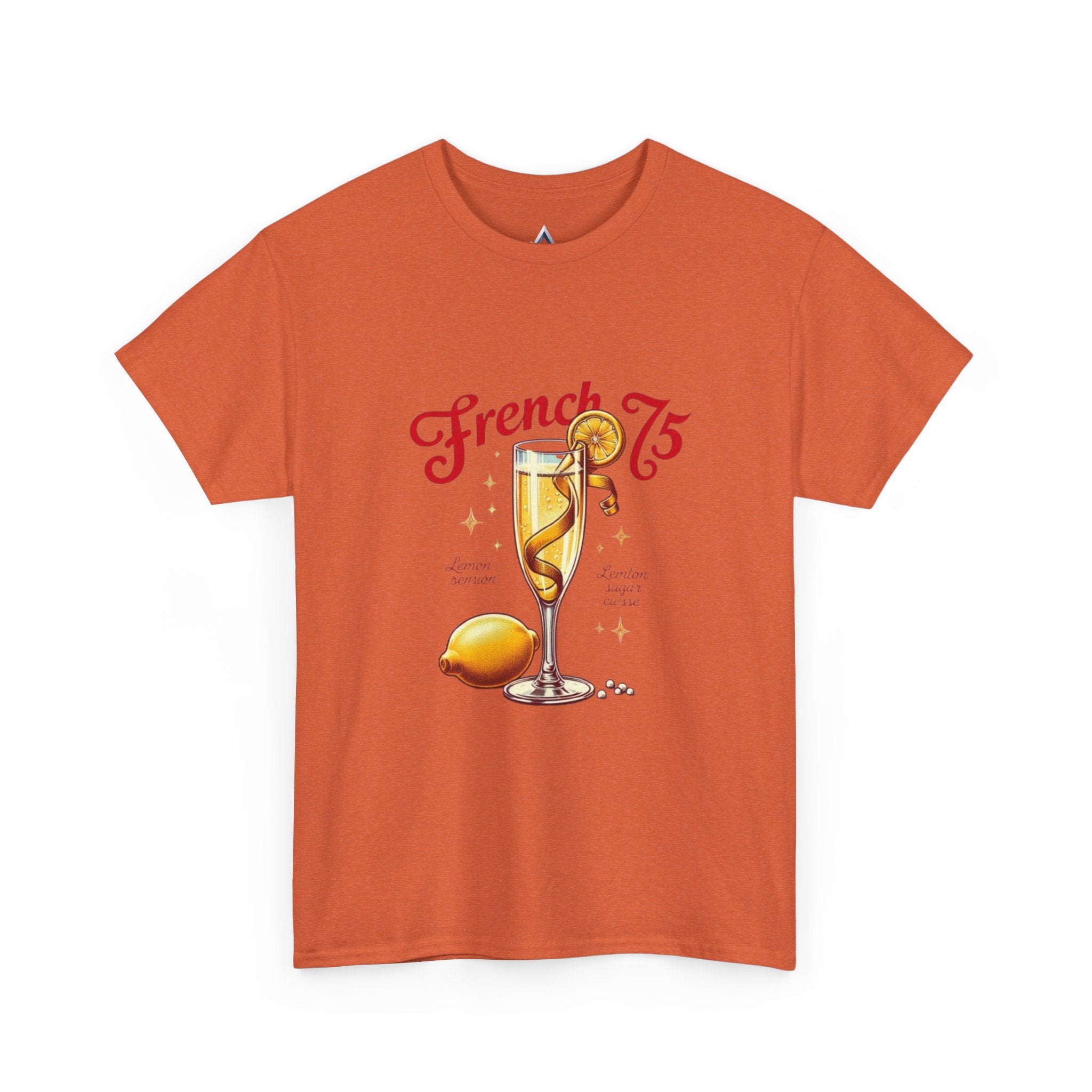 French 75 Cocktail Unisex Heavy Cotton Tee