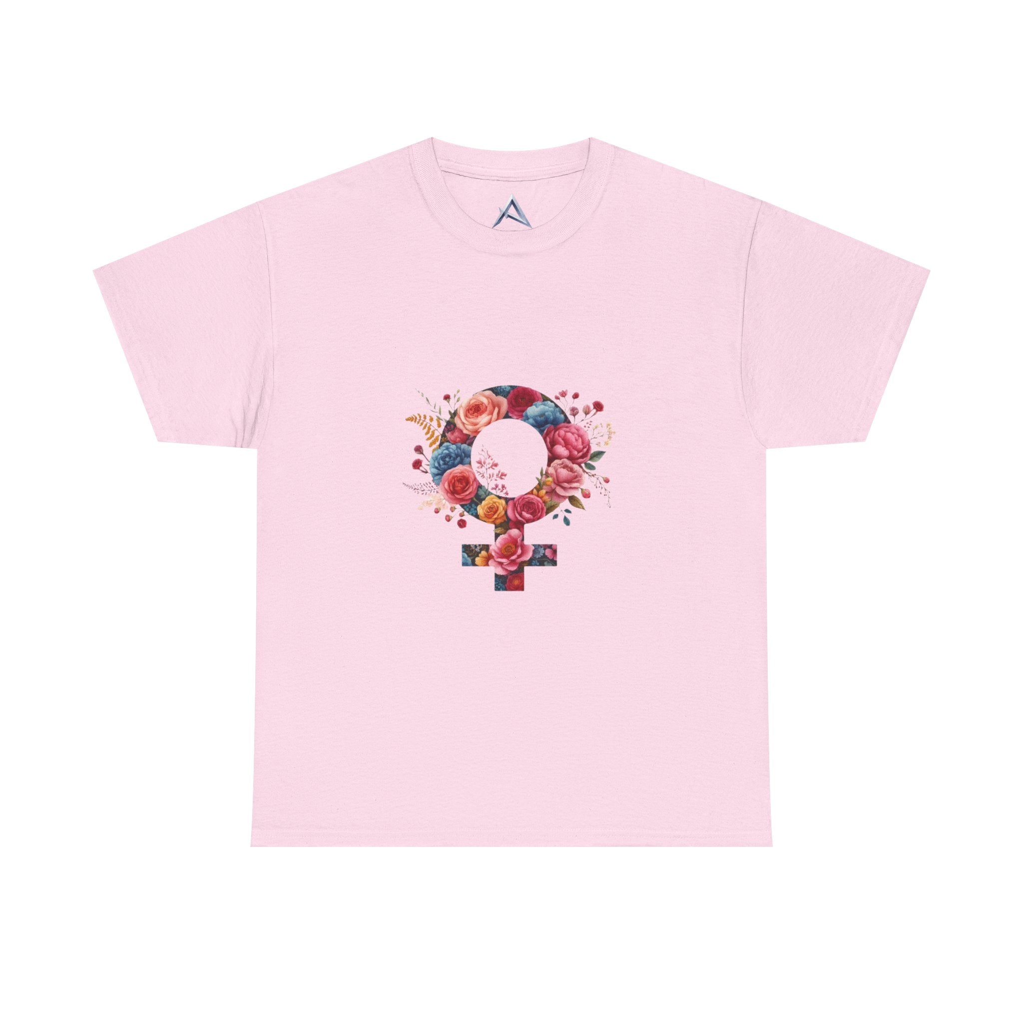 Floral Feminist Empowering Statement Heavy Cotton Custom Tee