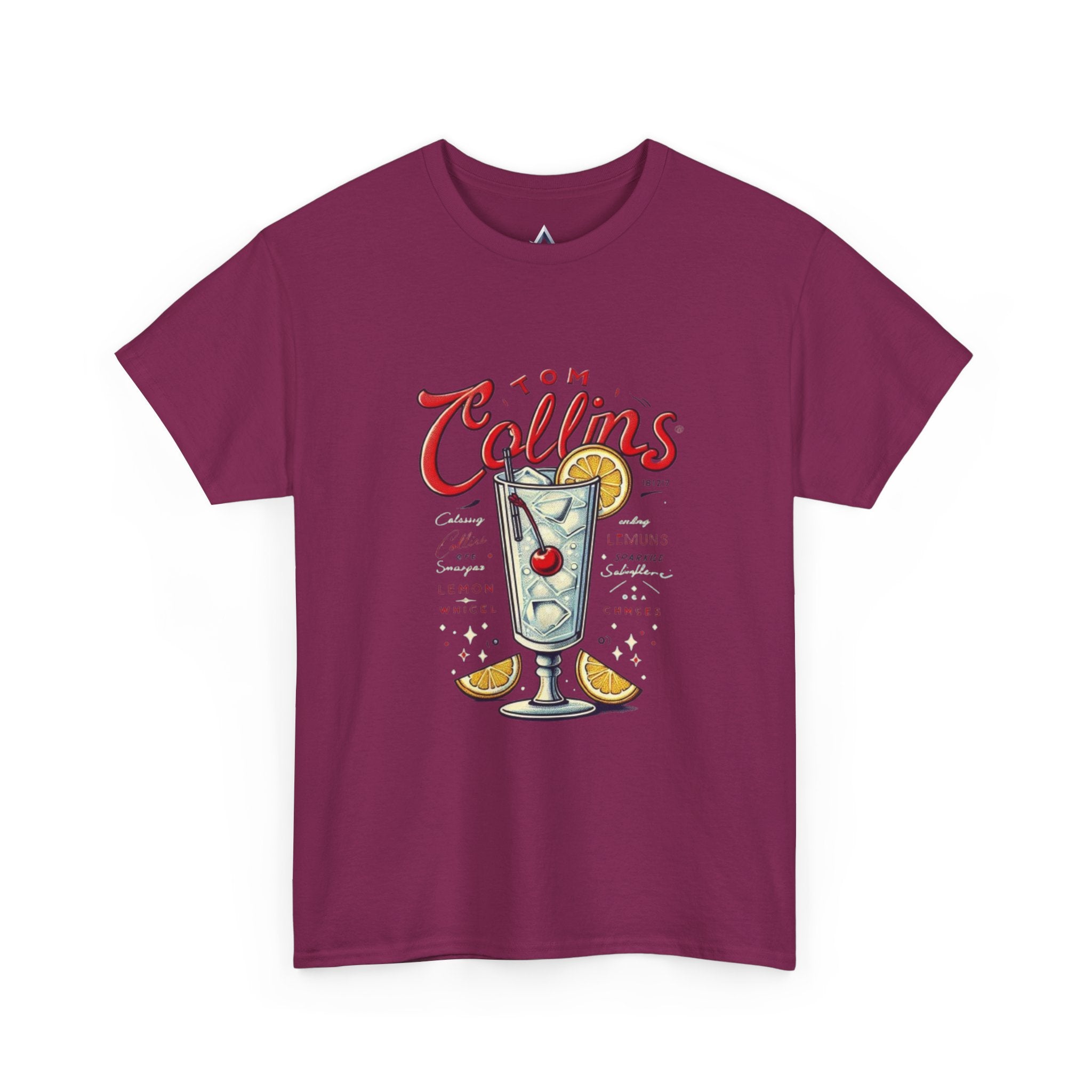 Tom Collins Cocktail Unisex Heavy Cotton Tee