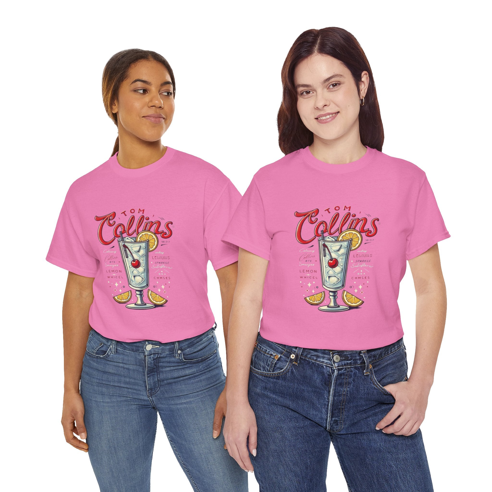 Tom Collins Cocktail Unisex Heavy Cotton Tee
