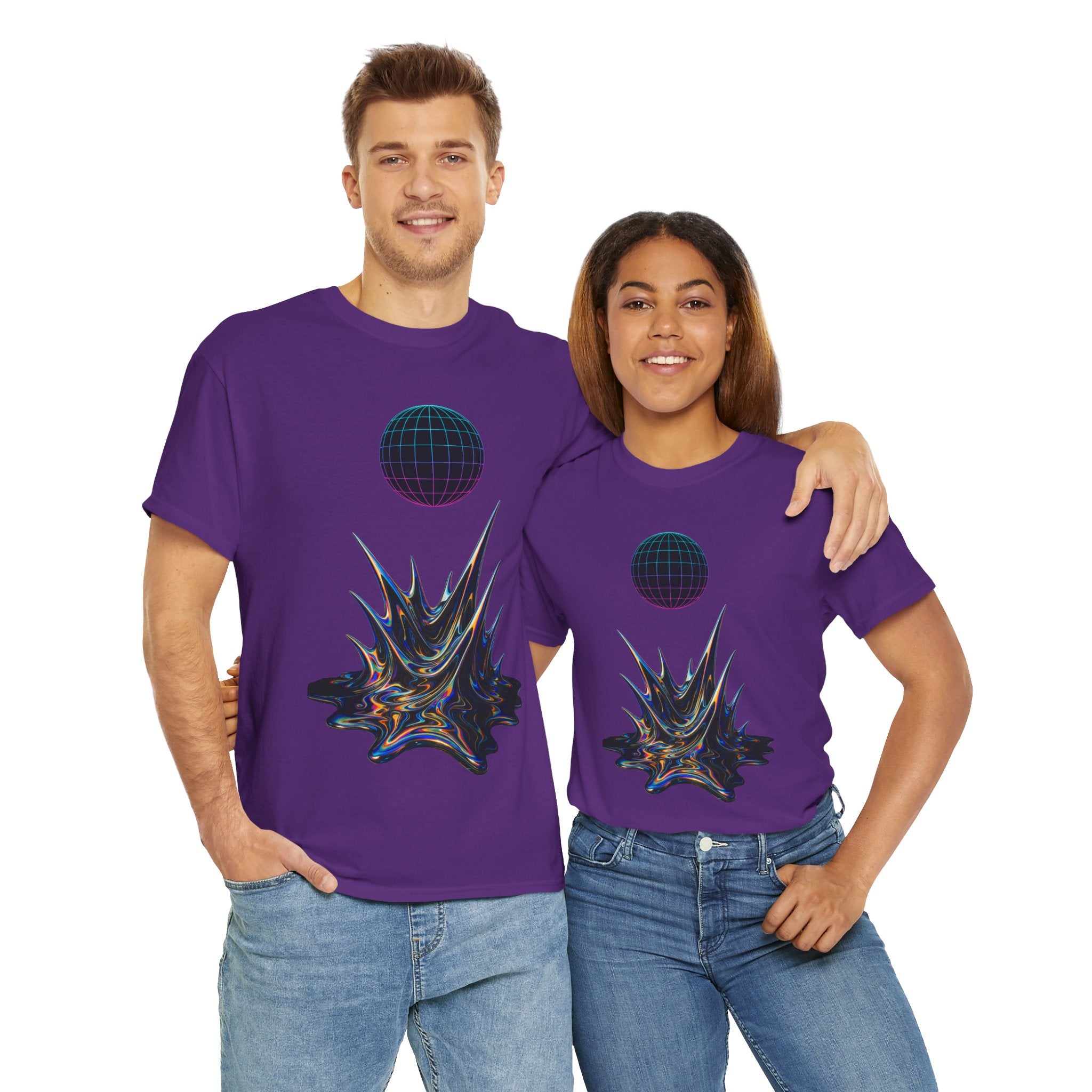 Cosmic Graphic Art Unisex Heavy Cotton Tee