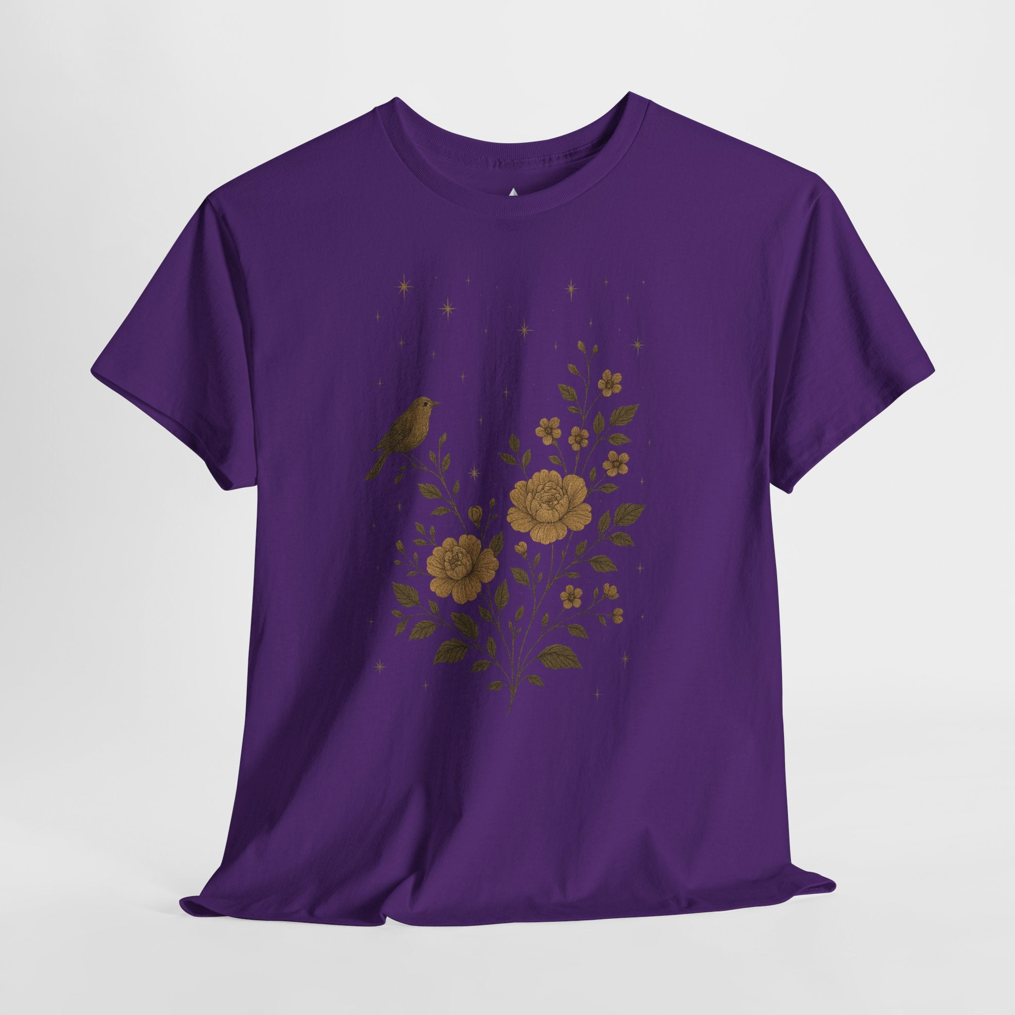 Floral Bird Vintage Aesthetic Unisex Heavy Cotton Tee