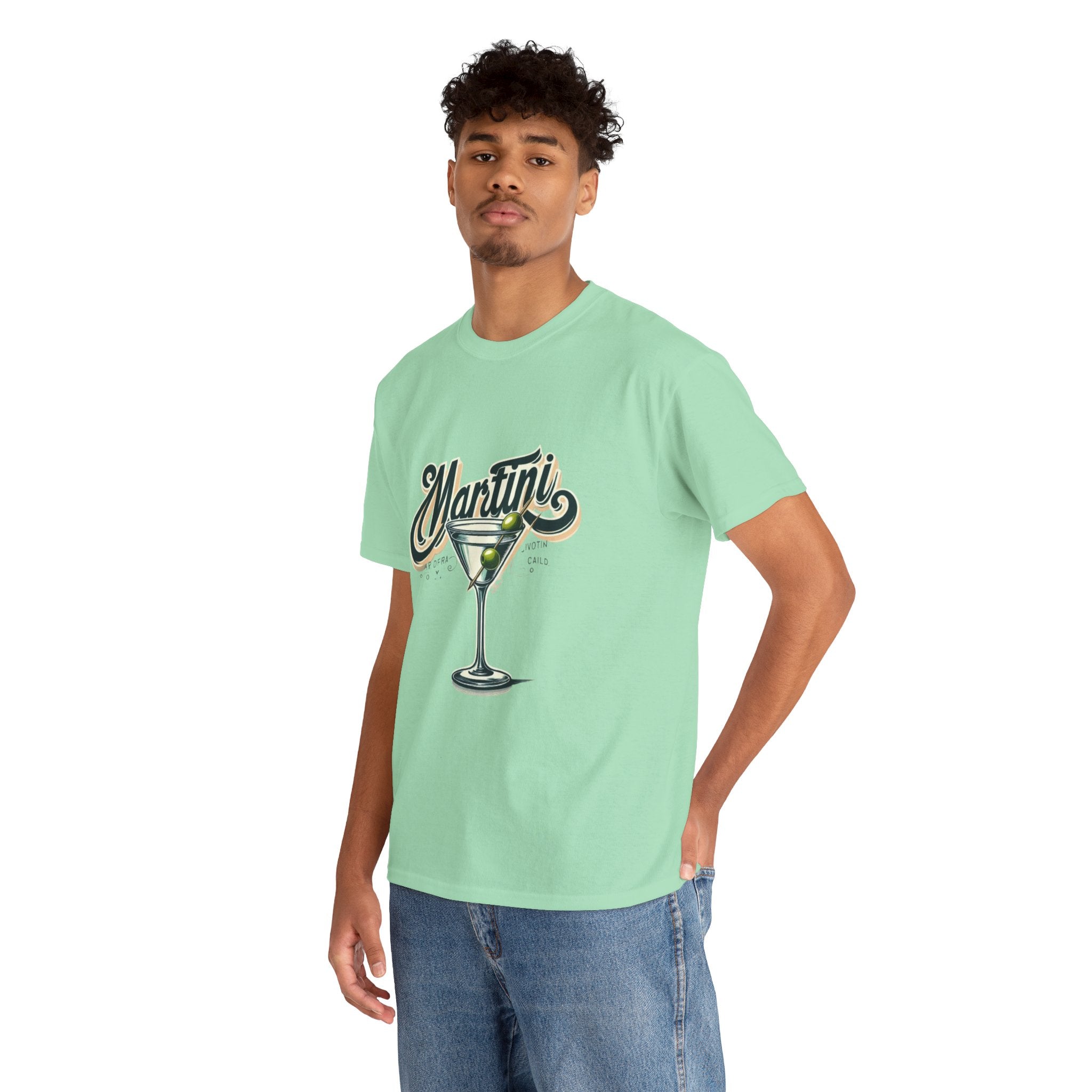Martini Cocktail Unisex Heavy Cotton Tee
