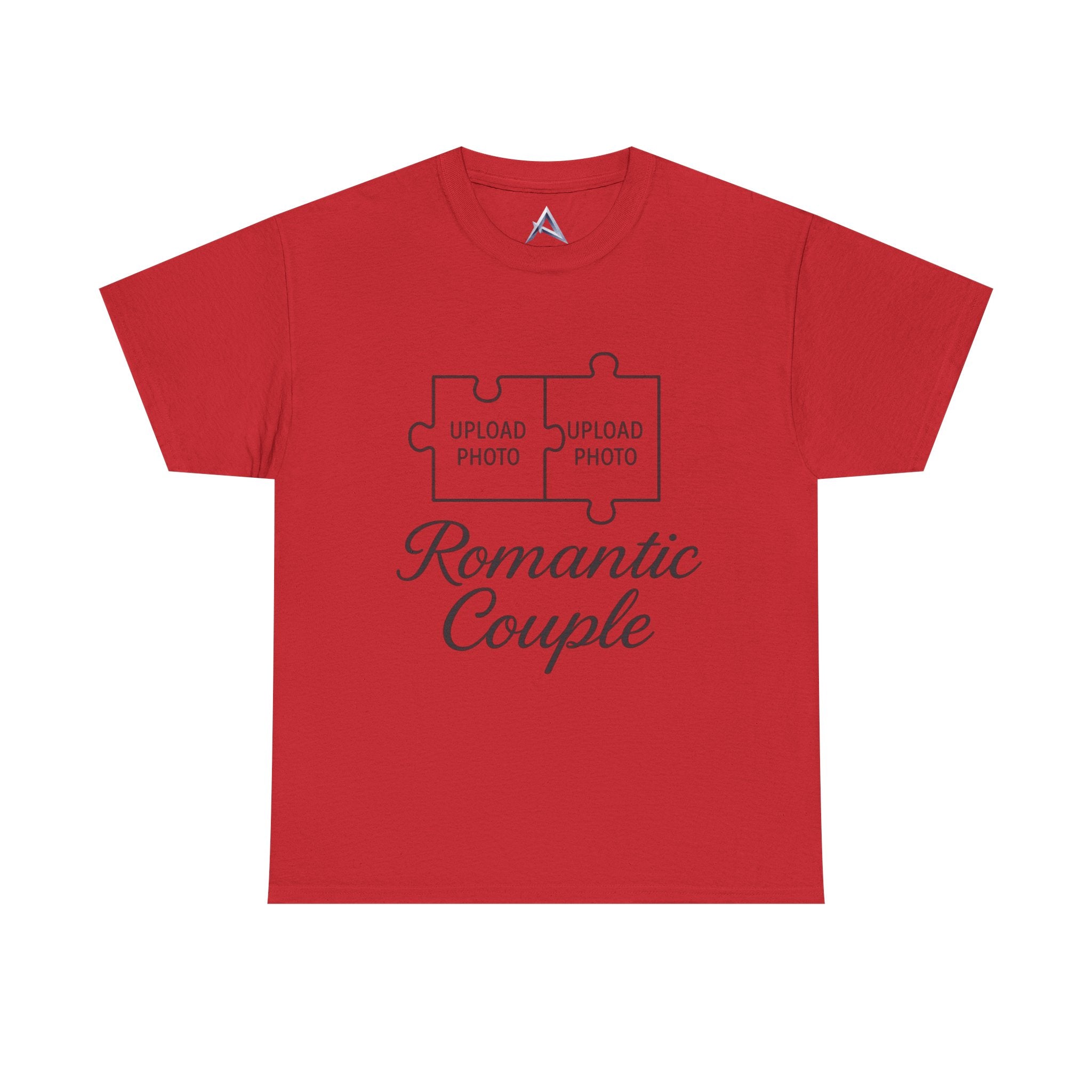 Romantic Couple Puzzle Custom Heavy Cotton Tee