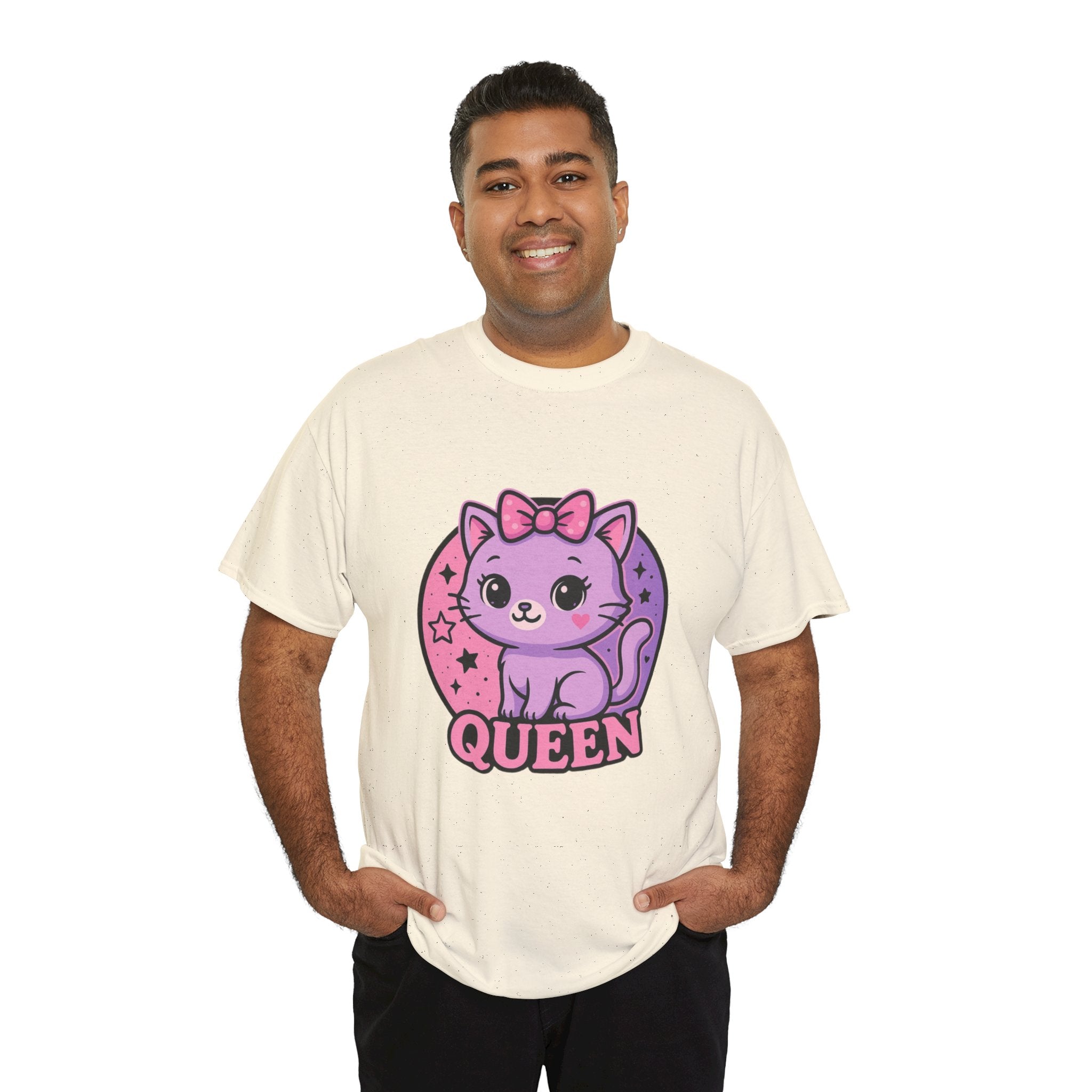 Cute Cat Queen Unisex Heavy Cotton Tee