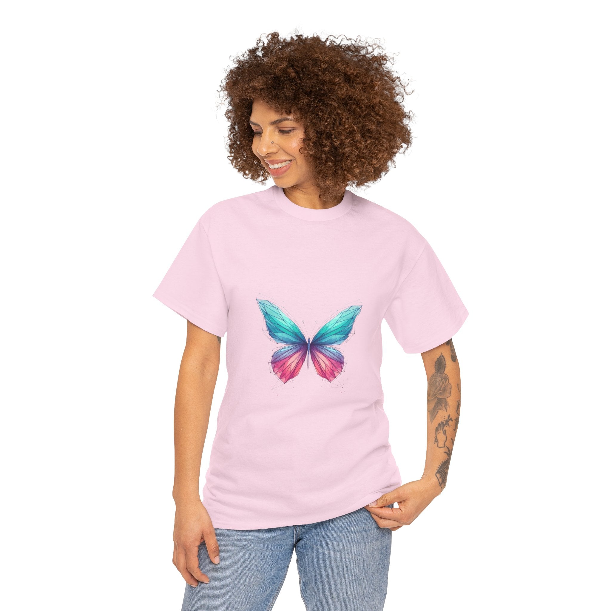 Vibrant Butterfly Unisex Heavy Cotton Tee