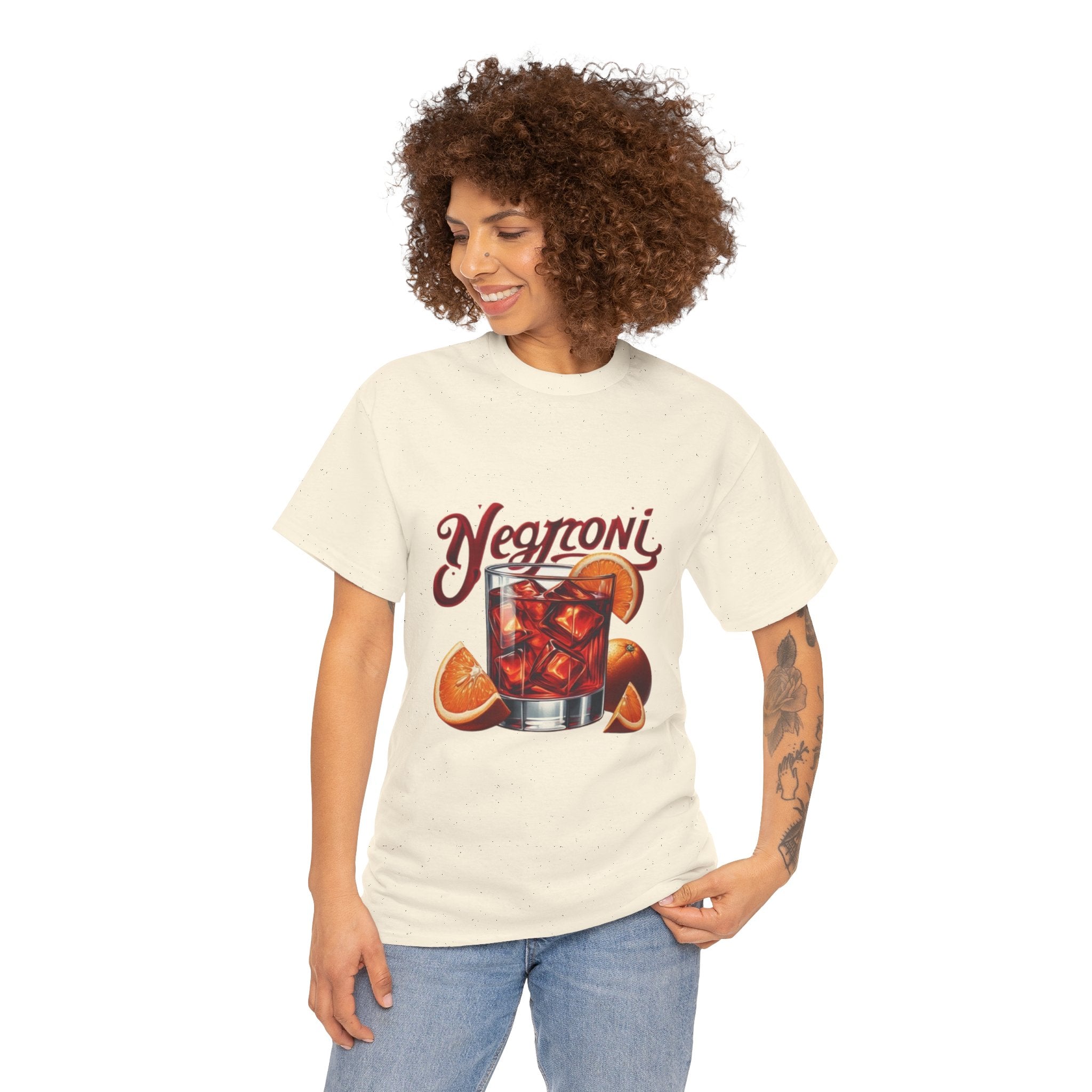 Negroni Cocktail Unisex Heavy Cotton Tee