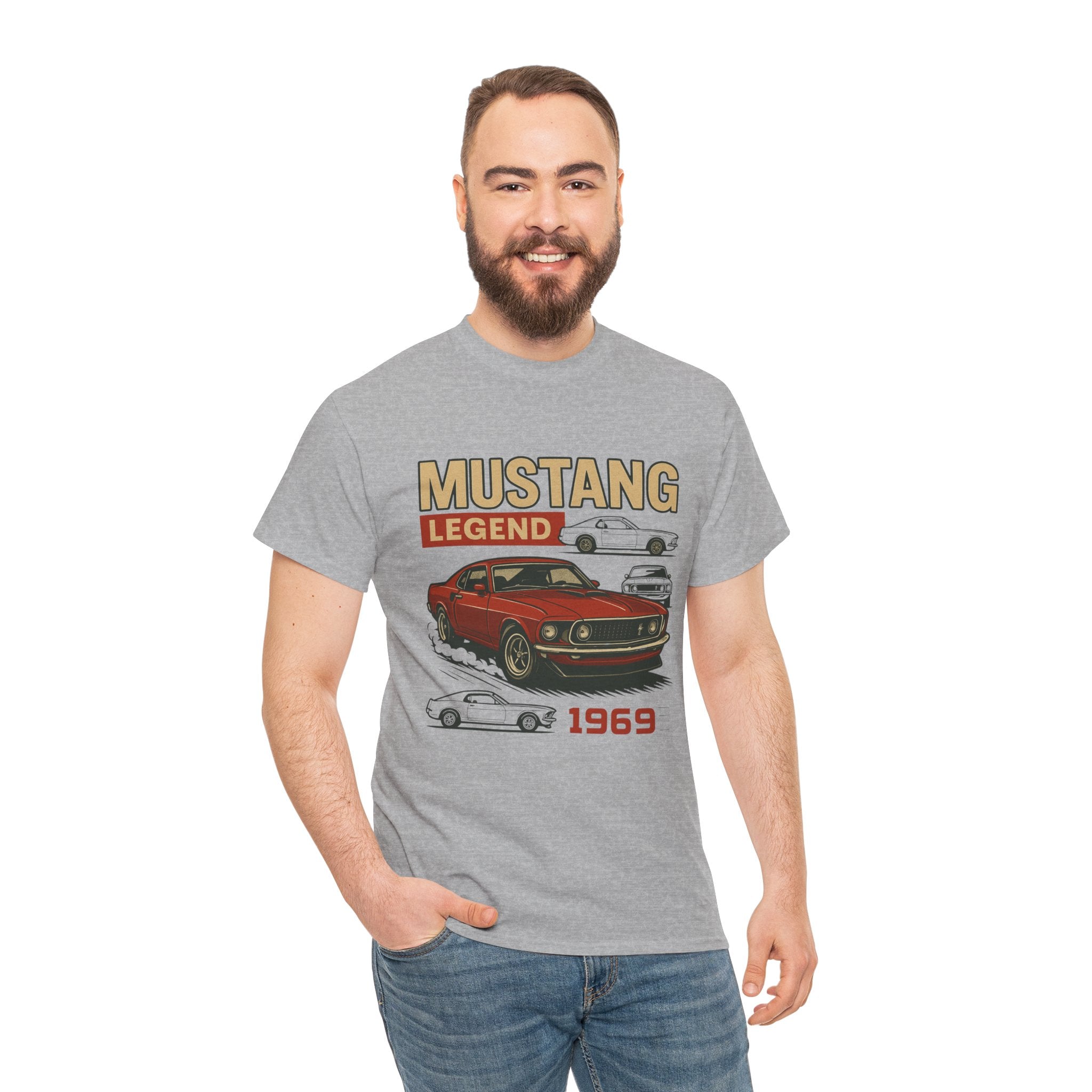 1969 Mustang Legend Unisex Heavy Cotton Tee