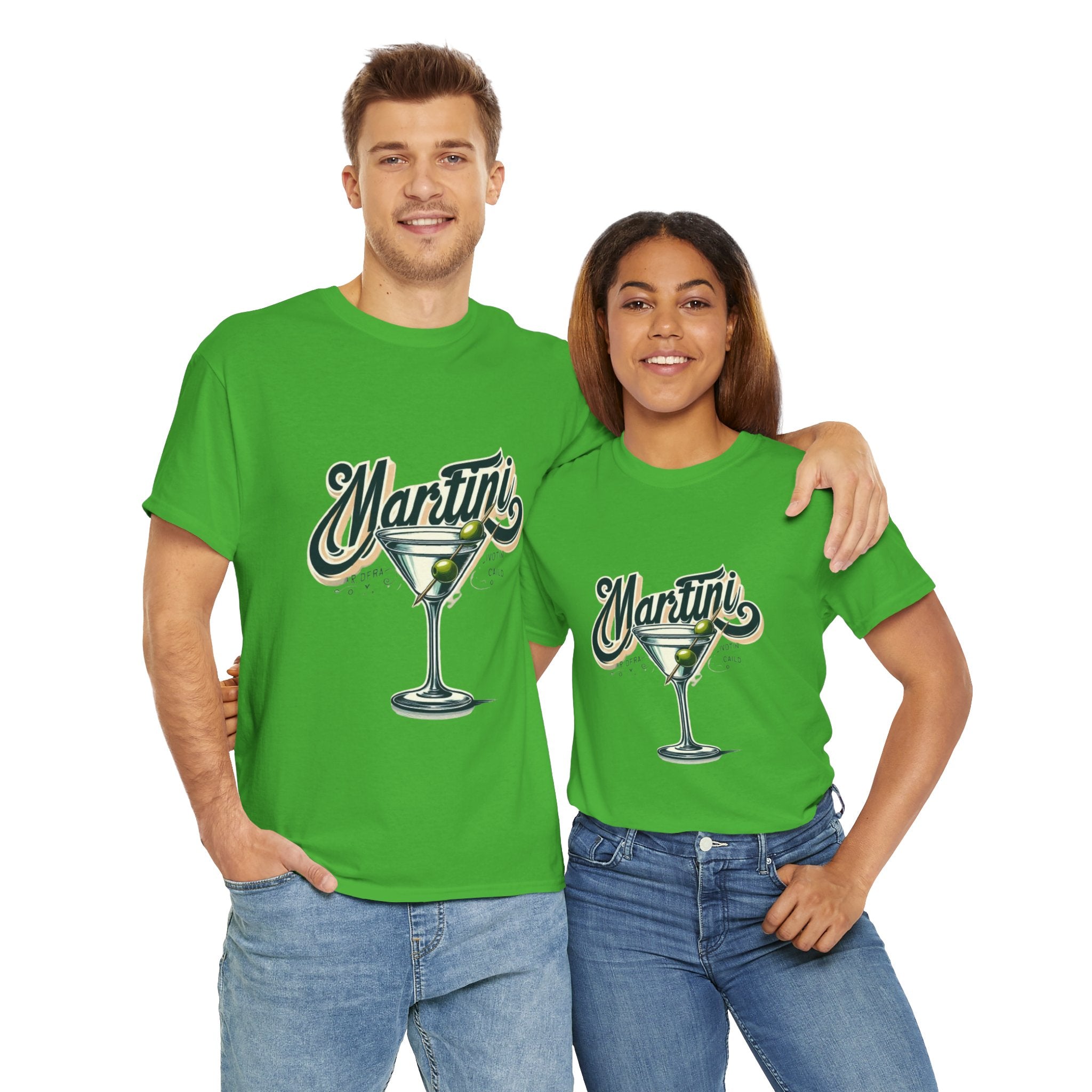 Martini Cocktail Unisex Heavy Cotton Tee