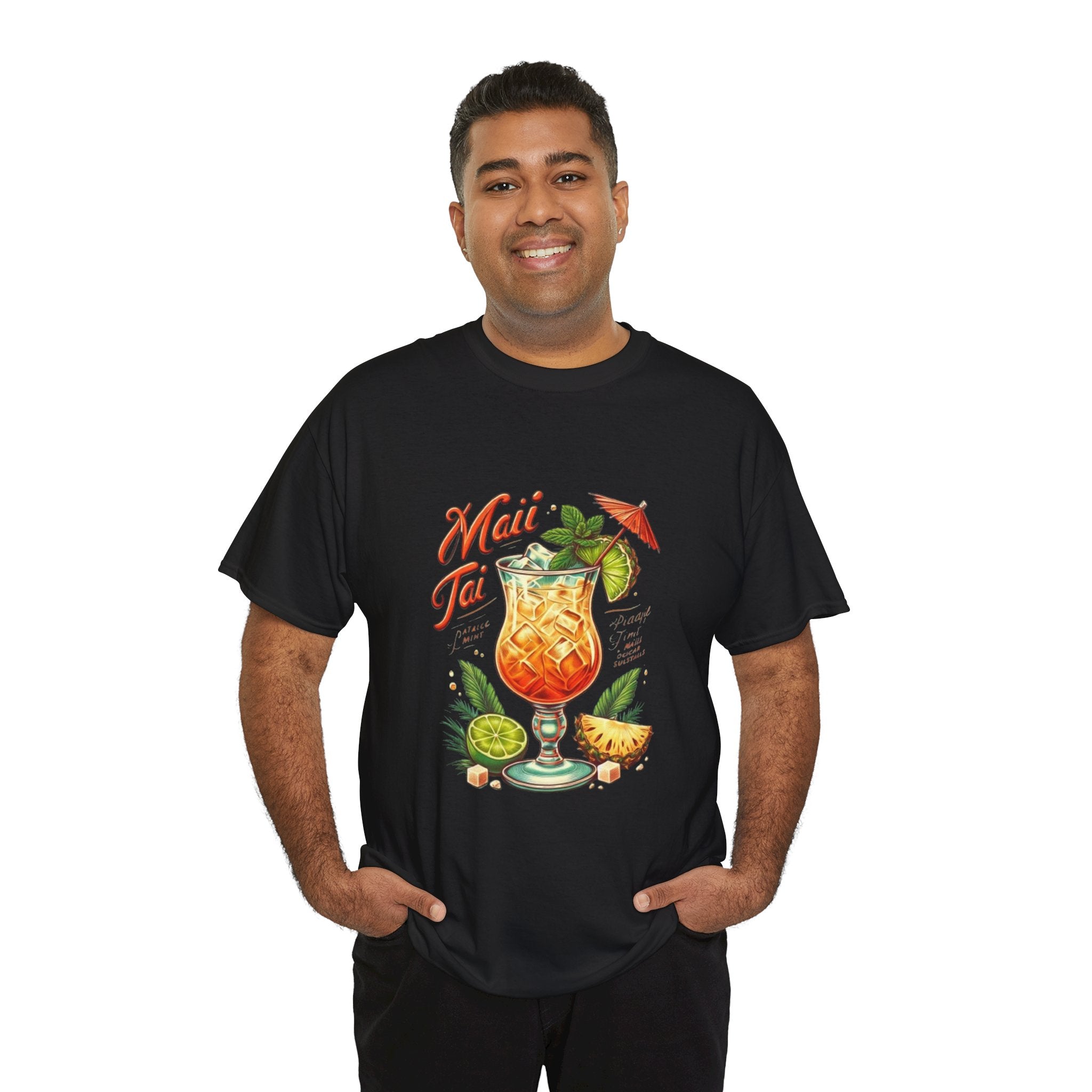 Maui Tai Cocktail Unisex Heavy Cotton Tee
