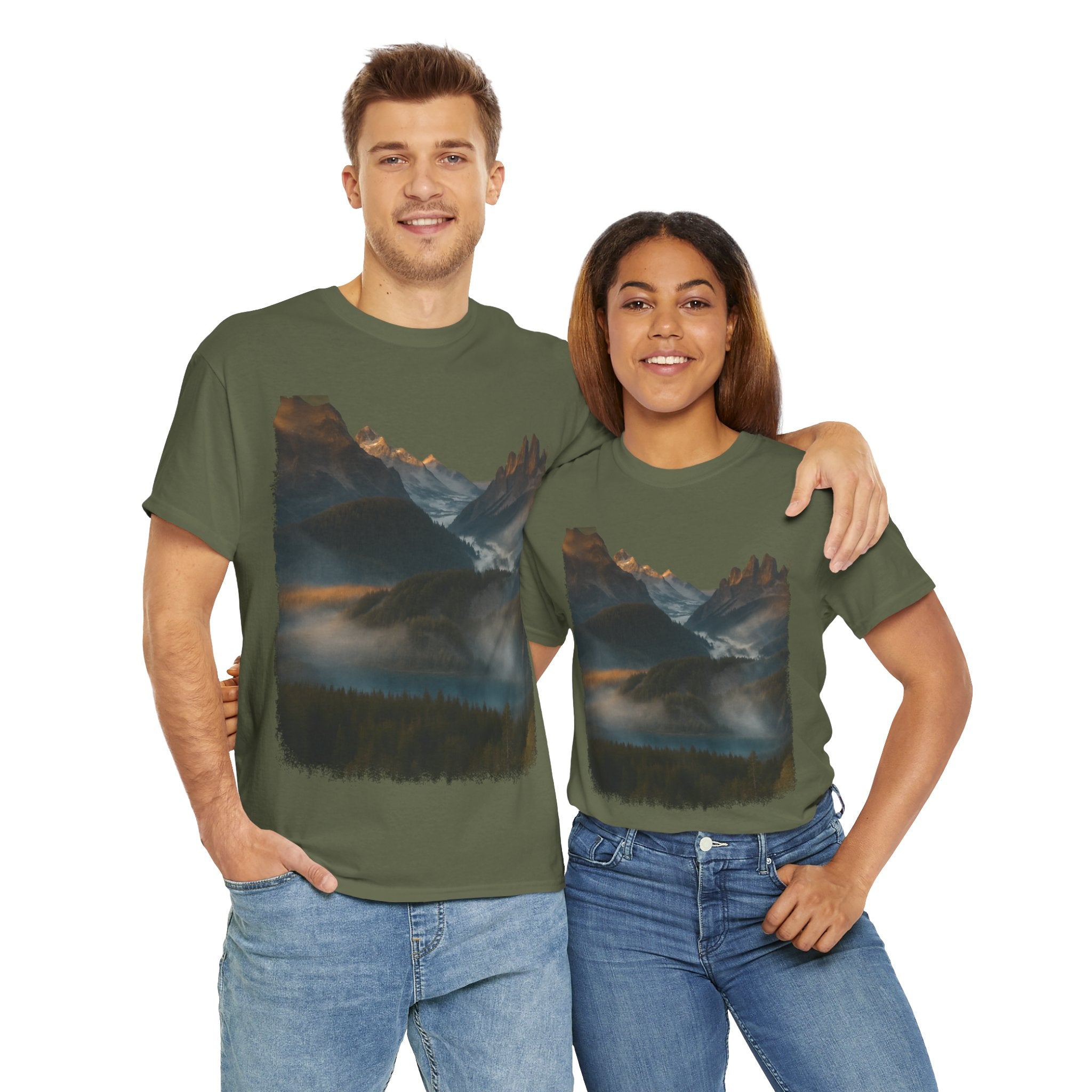 Nature-Inspired Unisex Heavy Cotton Tee, Outdoor, Adventure, Casual Wear, Gift for Nature Lovers, Hiking Merchandise