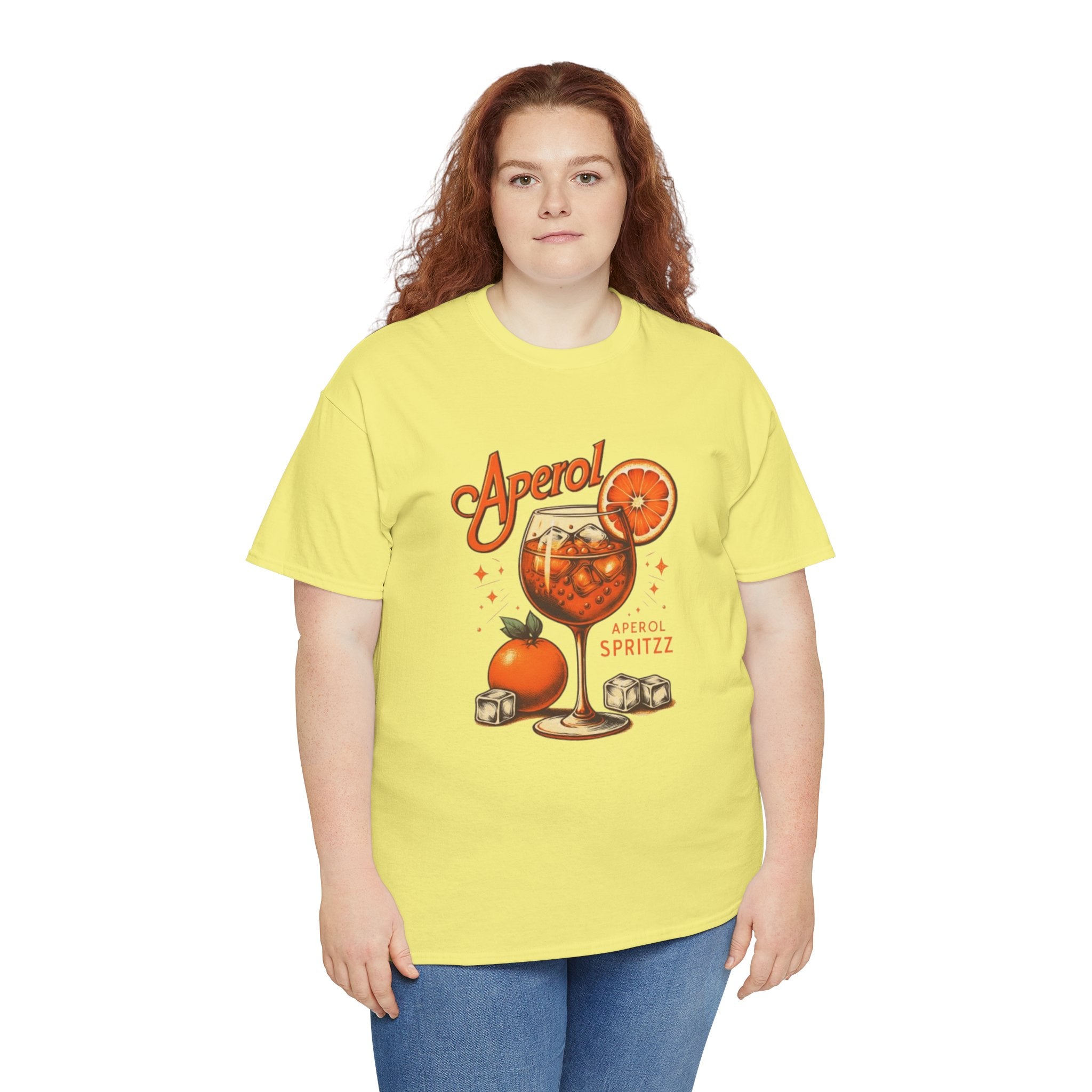 Aperol Spritz Cocktail Unisex Heavy Cotton Tee