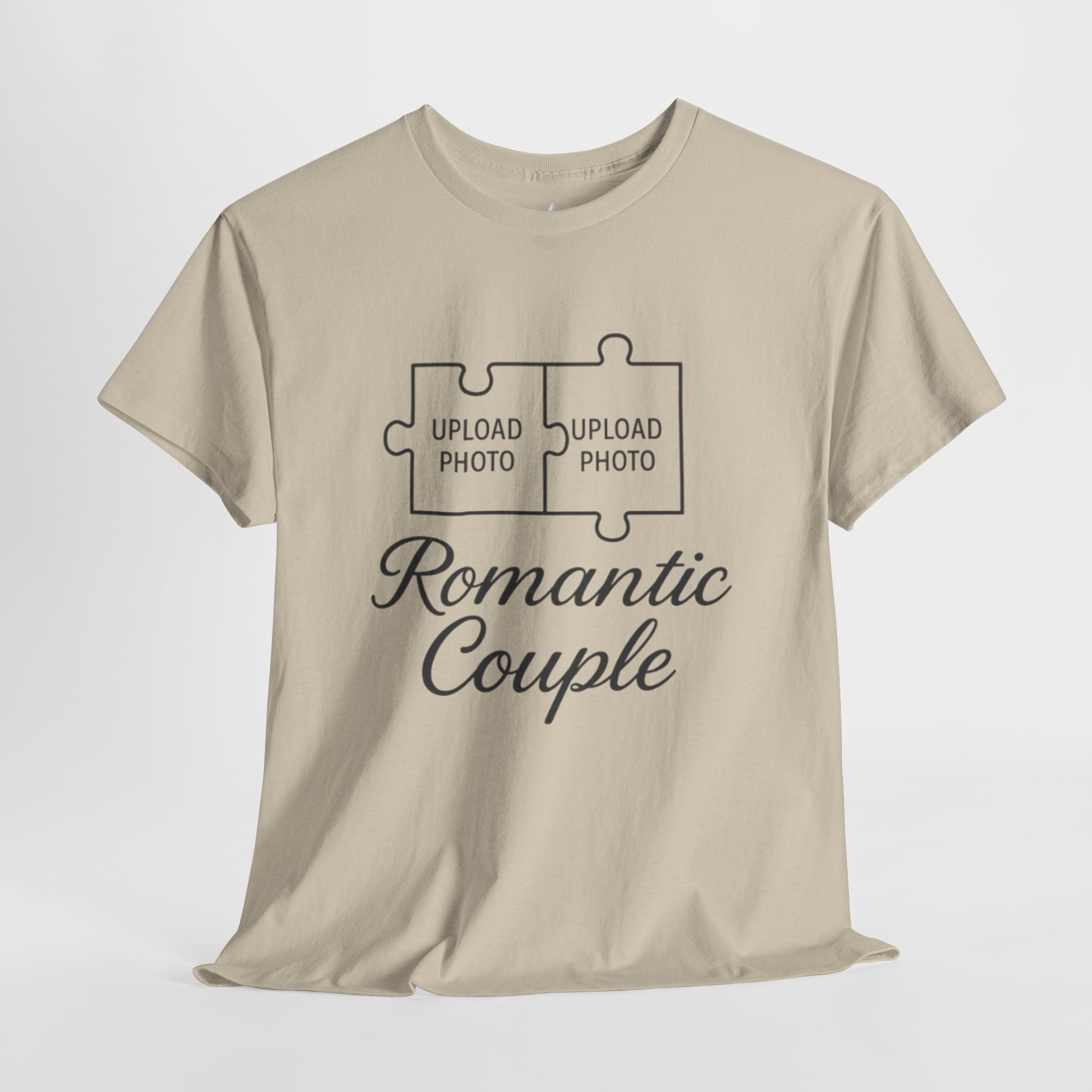 Romantic Couple Puzzle Custom Heavy Cotton Tee