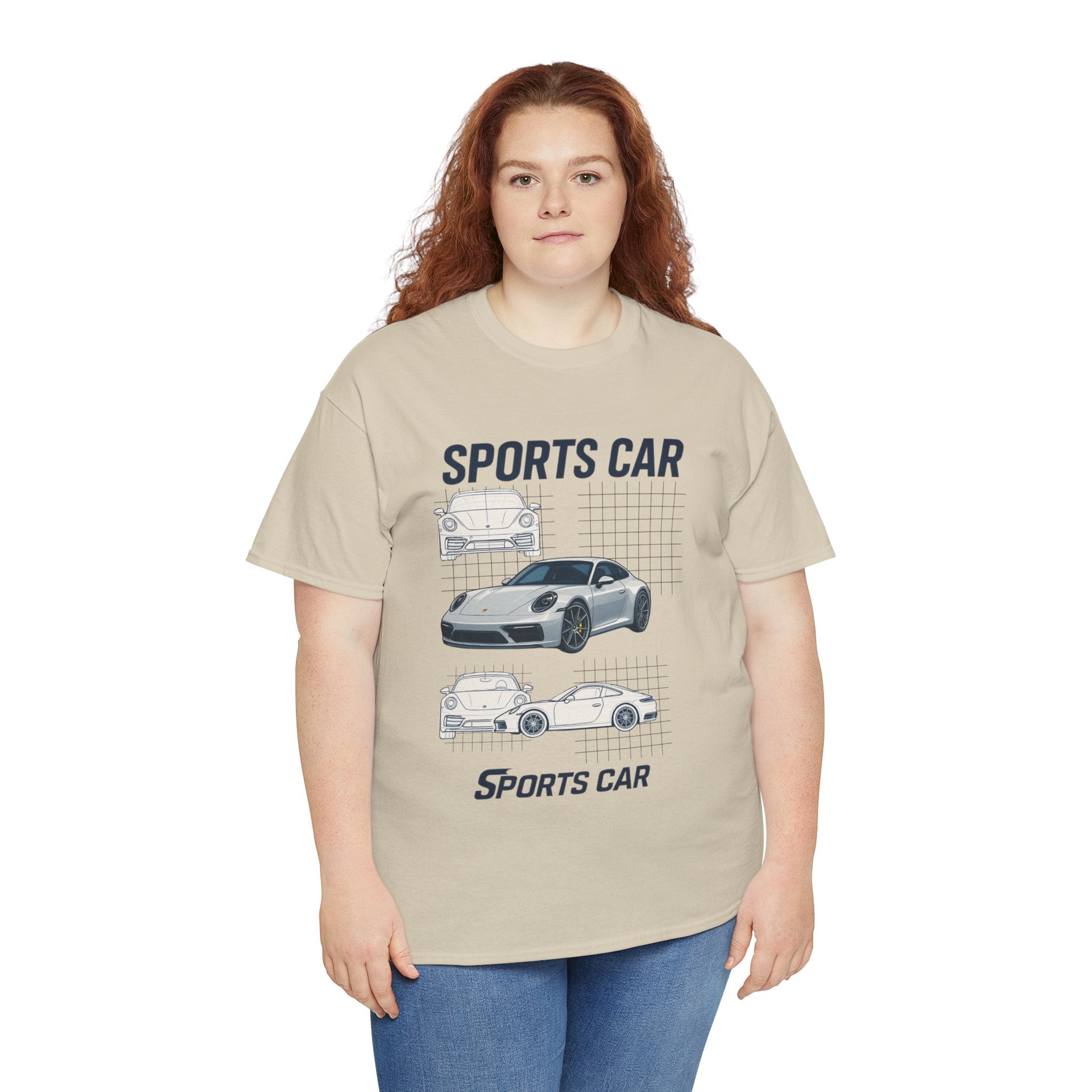 Sporty Car Graphic Heavy Cotton Tee