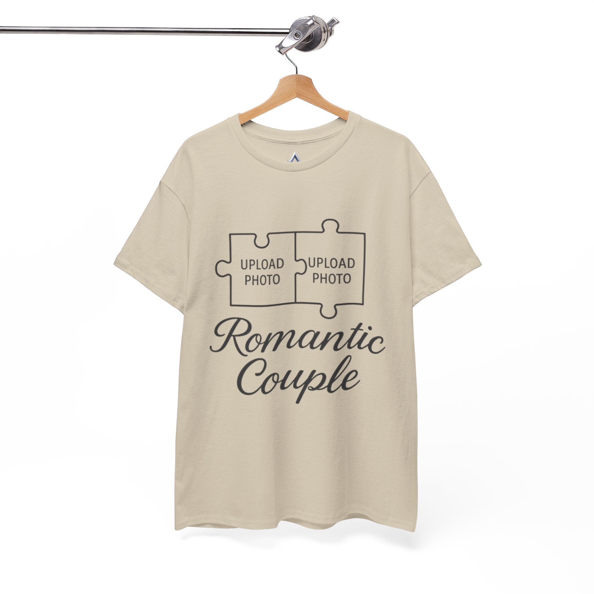 Romantic Couple Puzzle Custom Heavy Cotton Tee