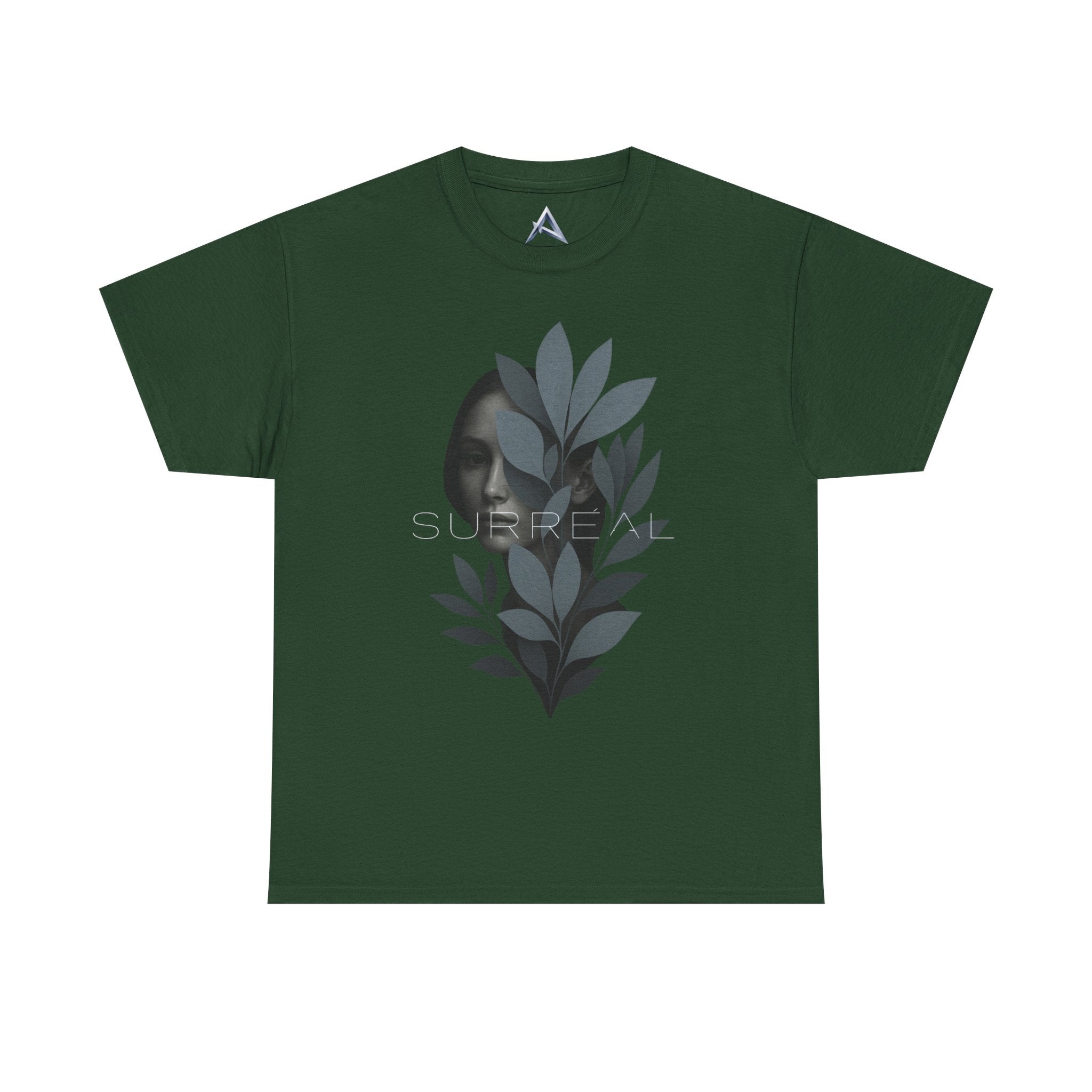Surreal Leafy Face Heavy Cotton Tee