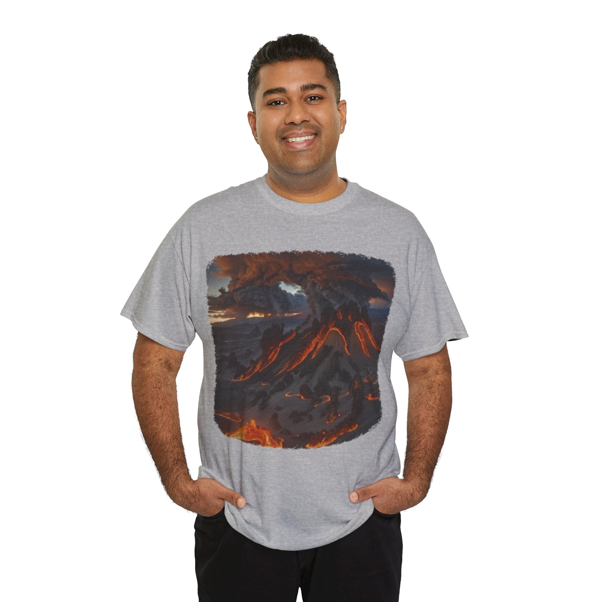 Volcanic Eruption Unisex Heavy Cotton Tee