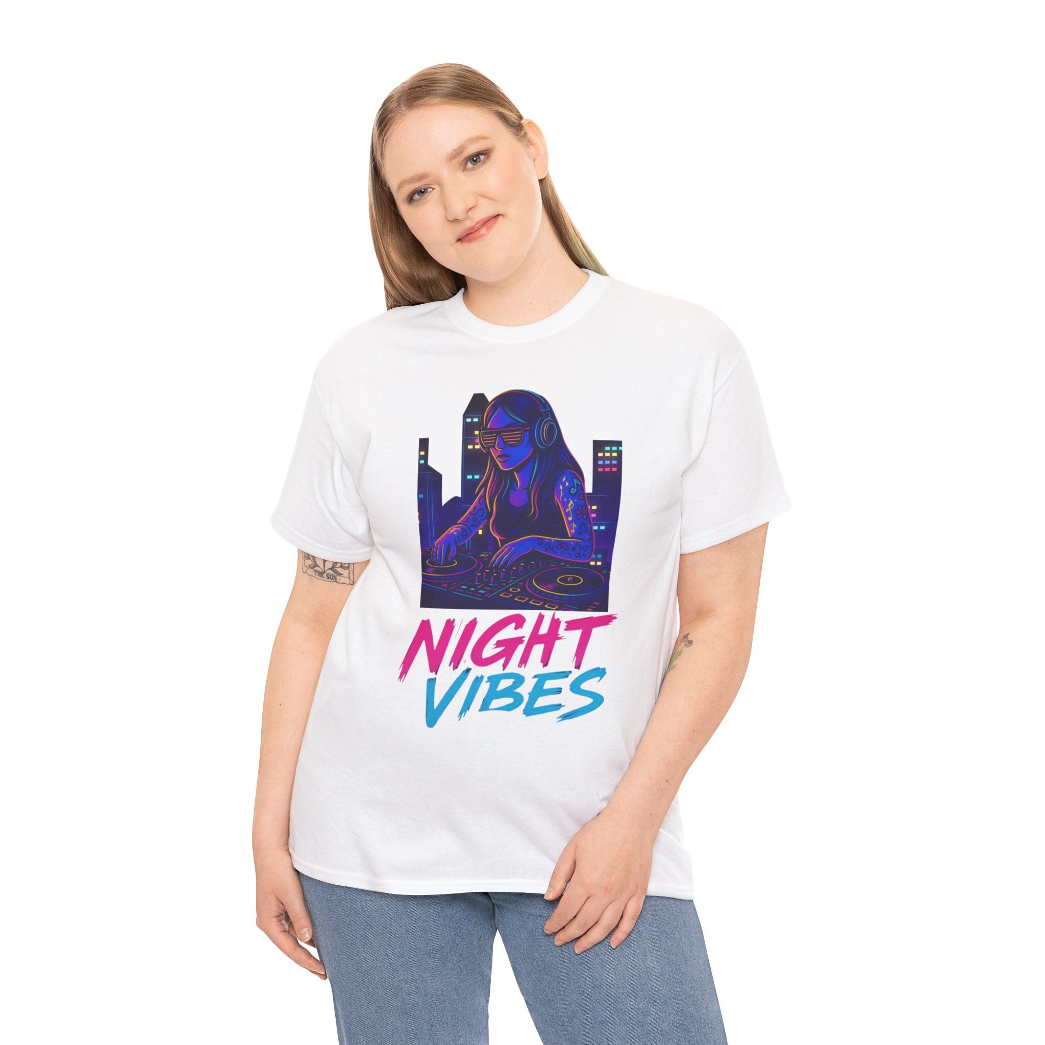 Night Vibes Unisex Heavy Cotton Tee