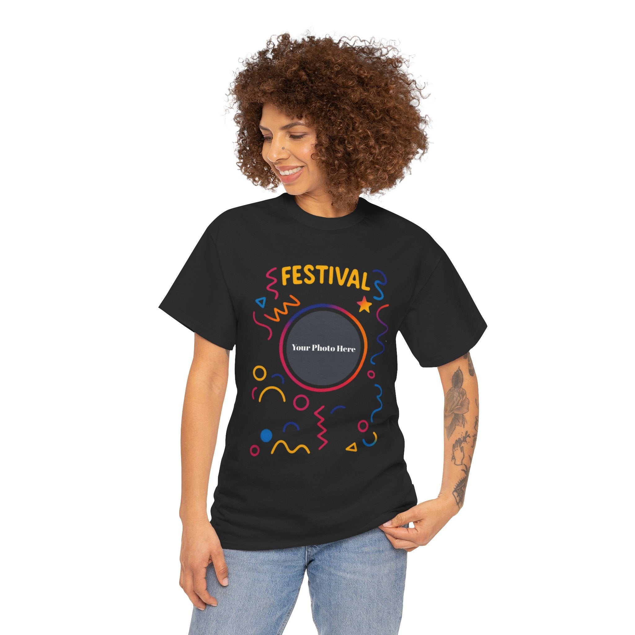 Festival Custom Photo Heavy Cotton Tee