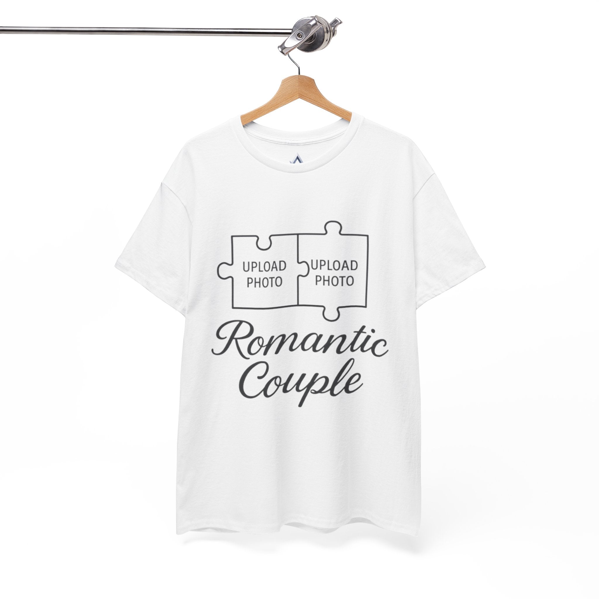 Romantic Couple Puzzle Custom Heavy Cotton Tee