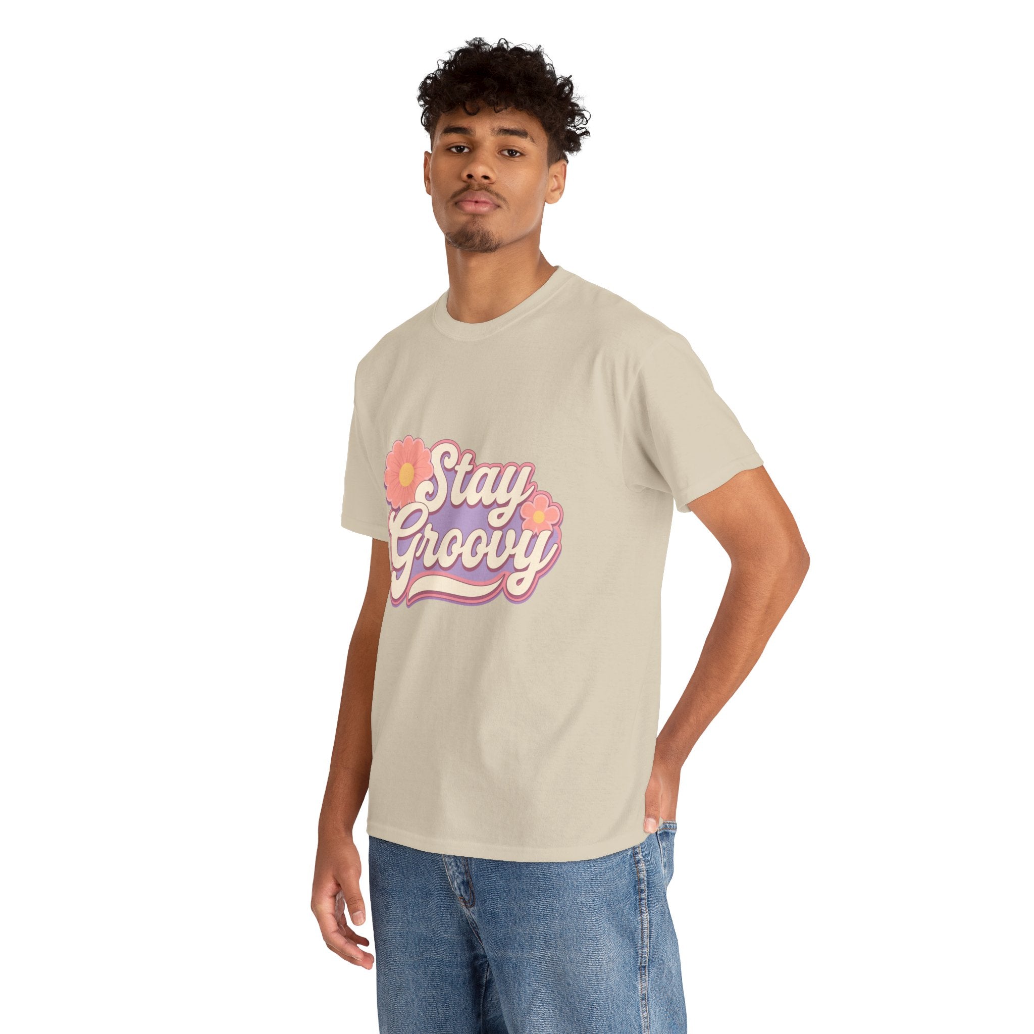 Stay Groovy Retro Unisex Heavy Cotton Tee