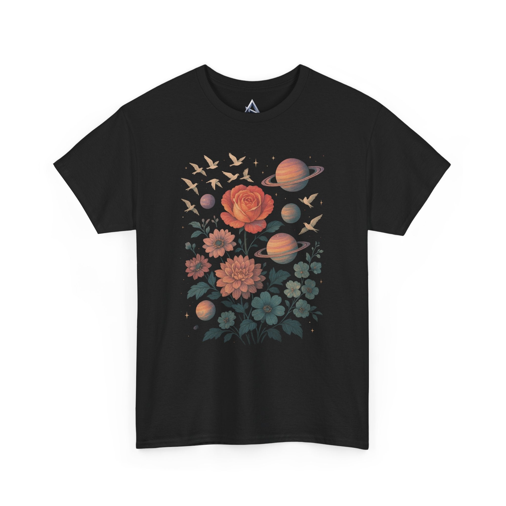 Cosmic Floral Unisex Heavy Cotton Tee