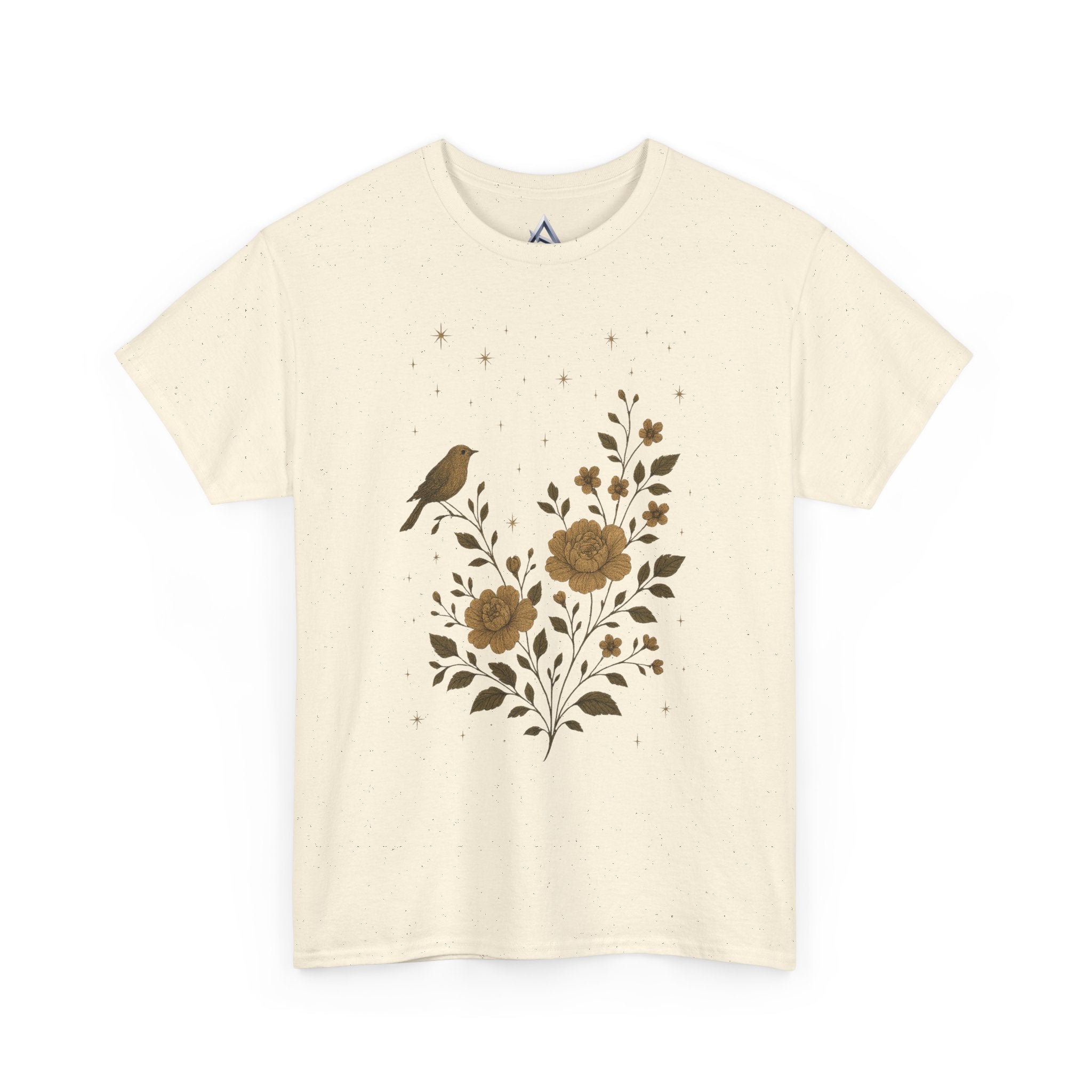 Floral Bird Vintage Aesthetic Unisex Heavy Cotton Tee