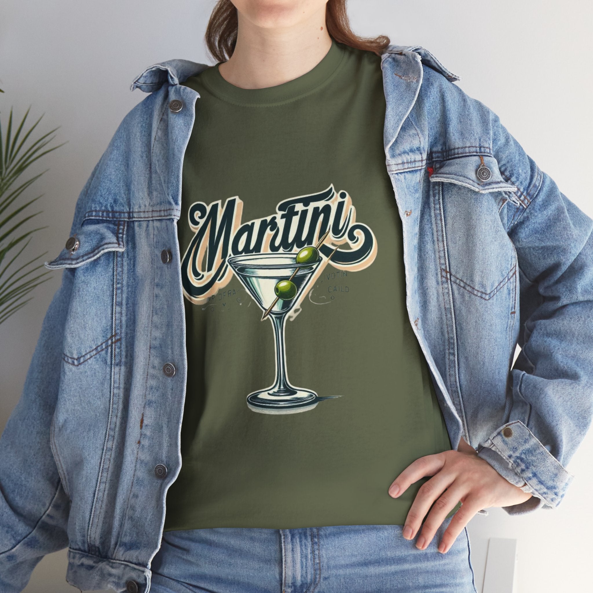 Martini Cocktail Unisex Heavy Cotton Tee