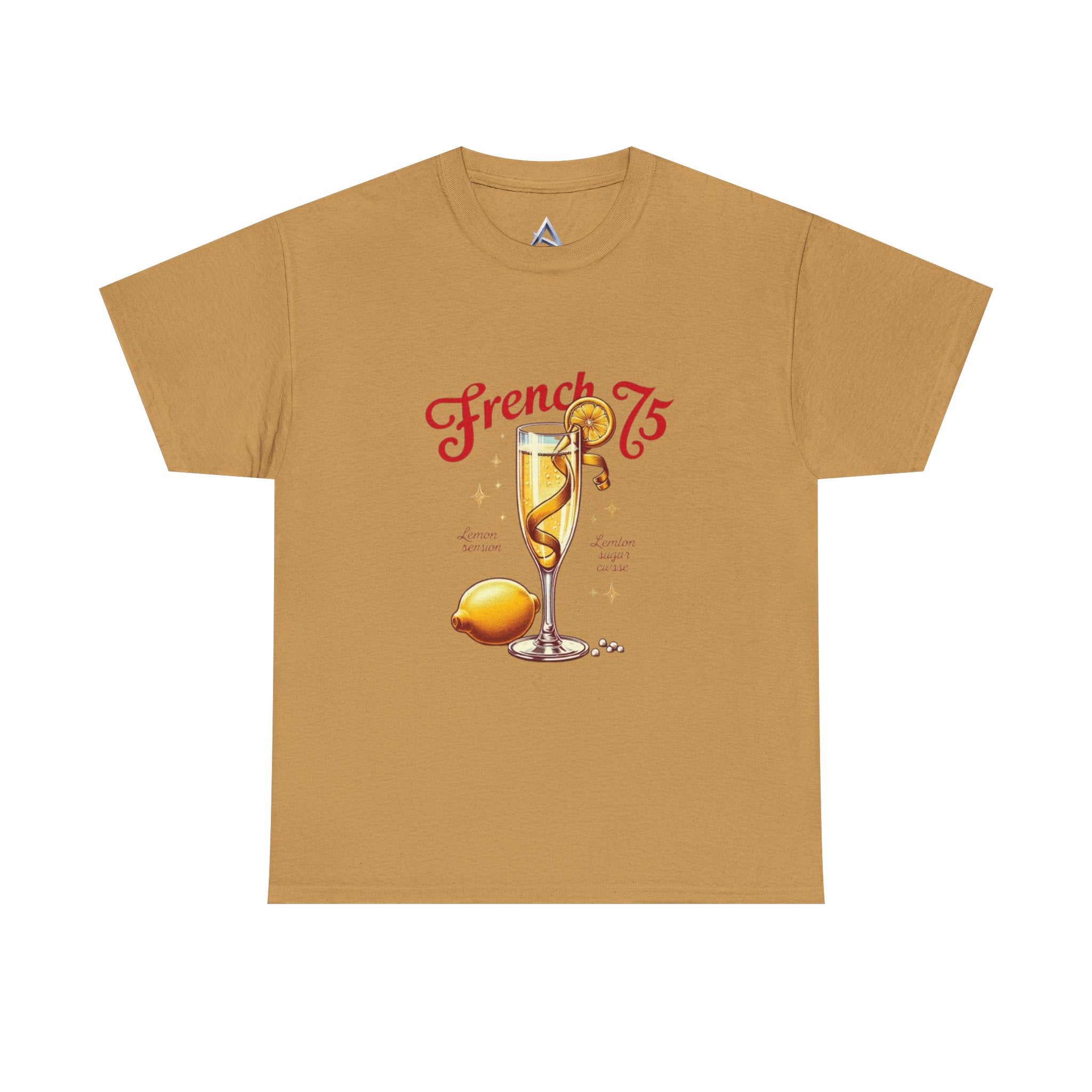 French 75 Cocktail Unisex Heavy Cotton Tee