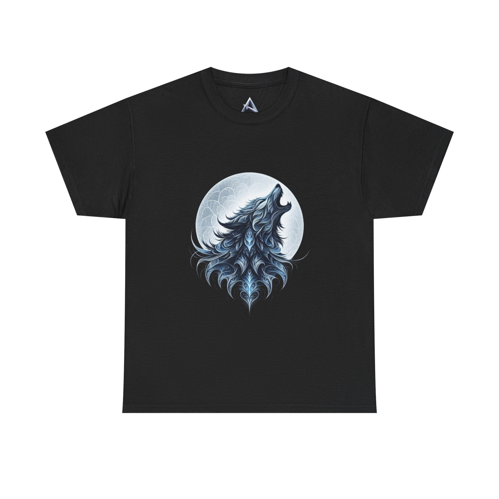 Moonlit Wolf Graphic Unisex Heavy Cotton Tee