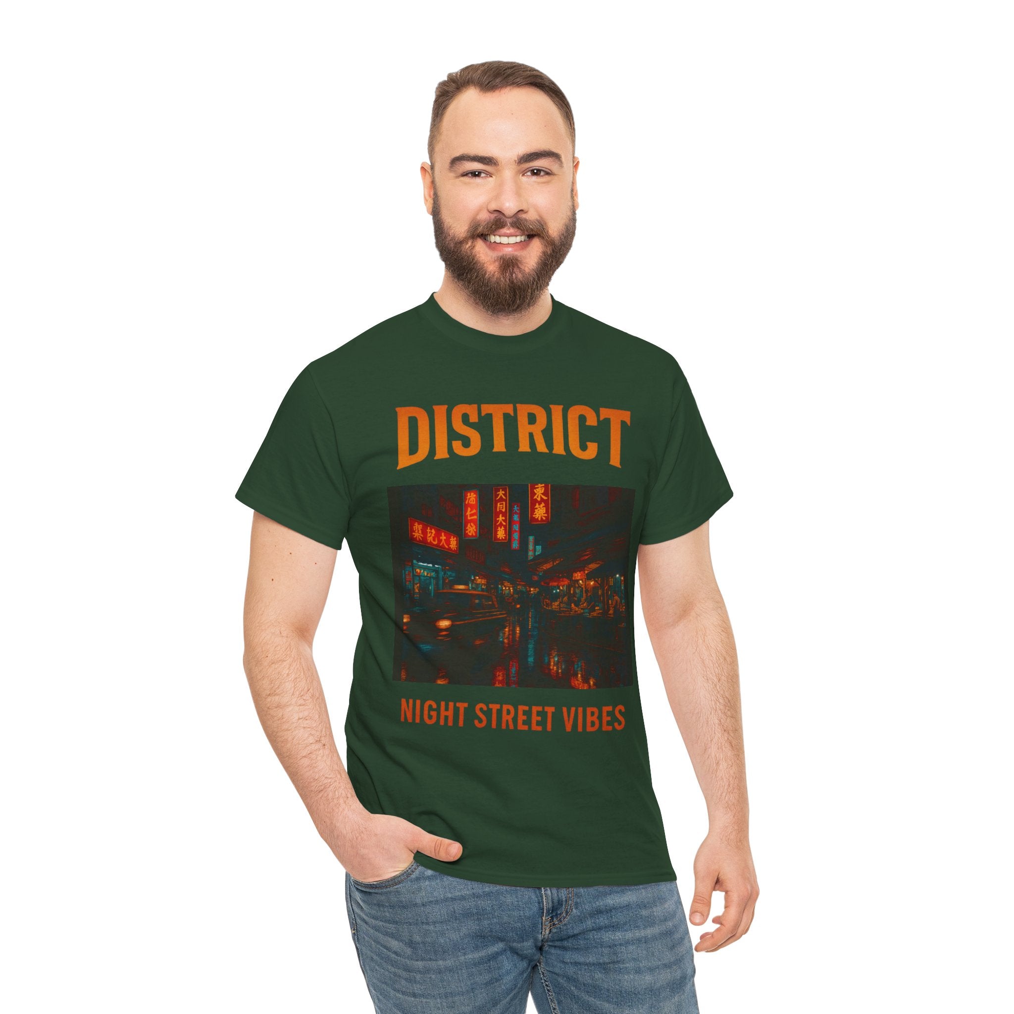 District Night Street Vibes Unisex Heavy Cotton Tee