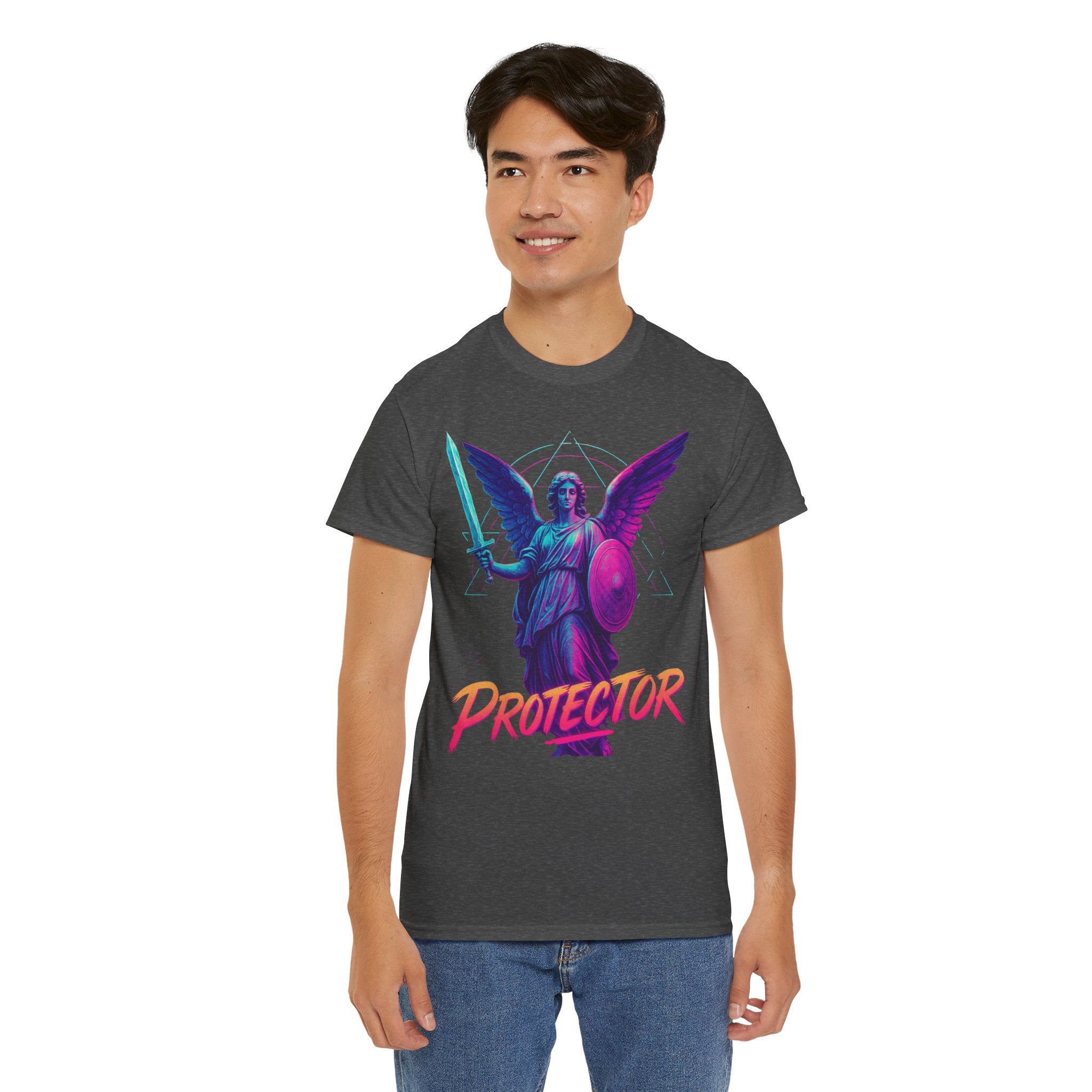 Vibrant Guardian Protector Graphic Heavy Cotton Tee