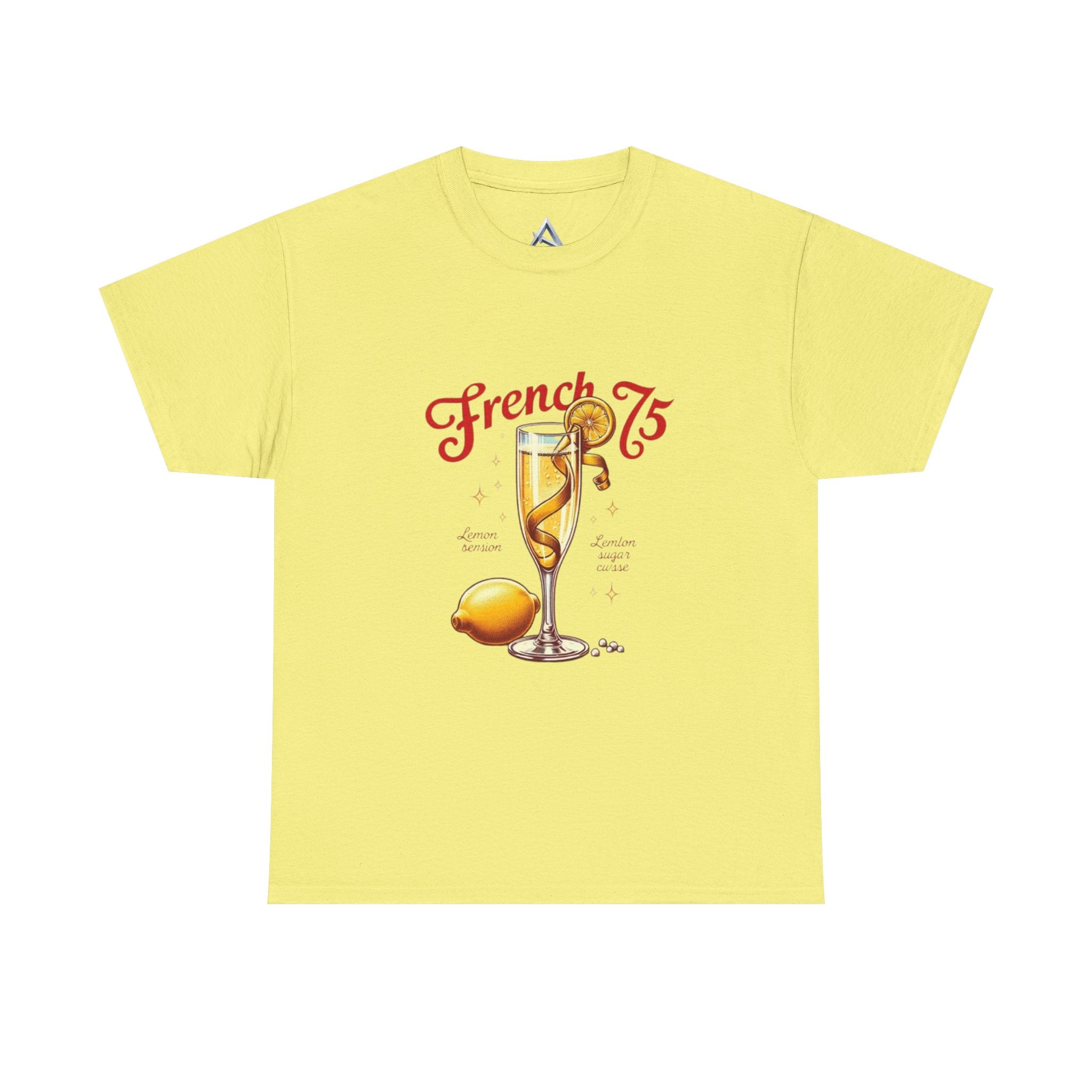 French 75 Cocktail Unisex Heavy Cotton Tee