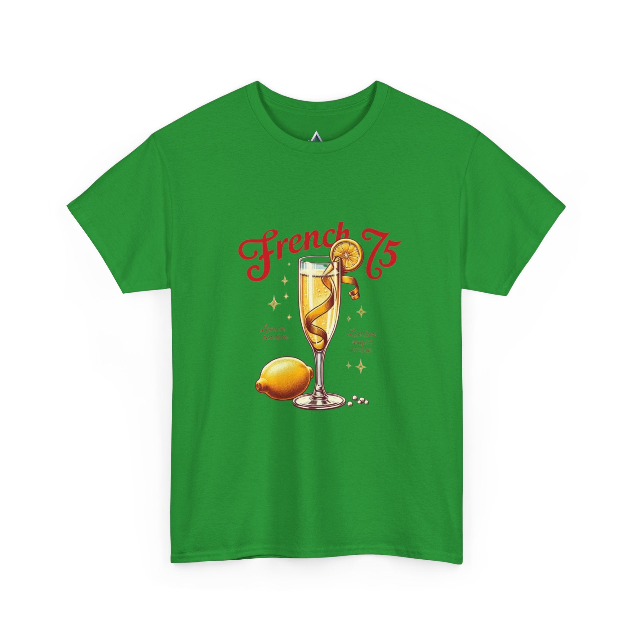 French 75 Cocktail Unisex Heavy Cotton Tee